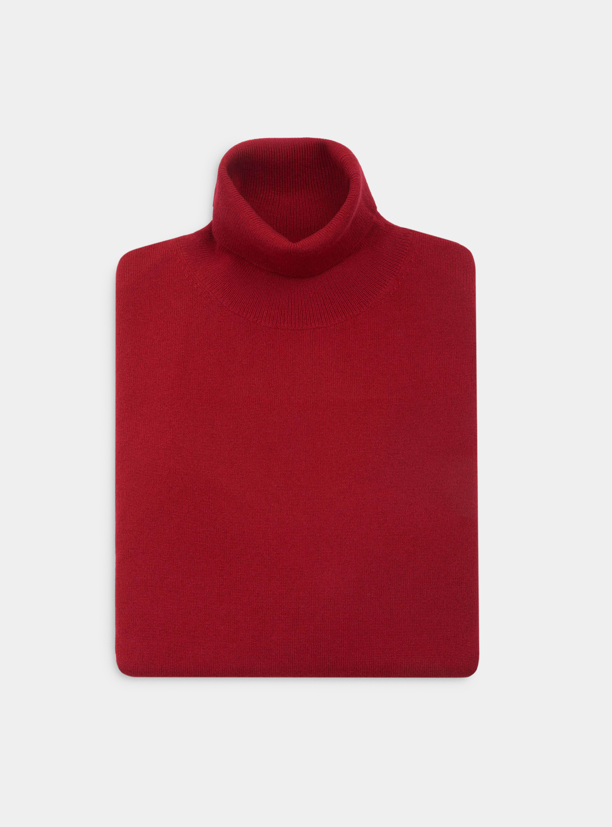 Pull col roulé 100% cachemire, ROUGE