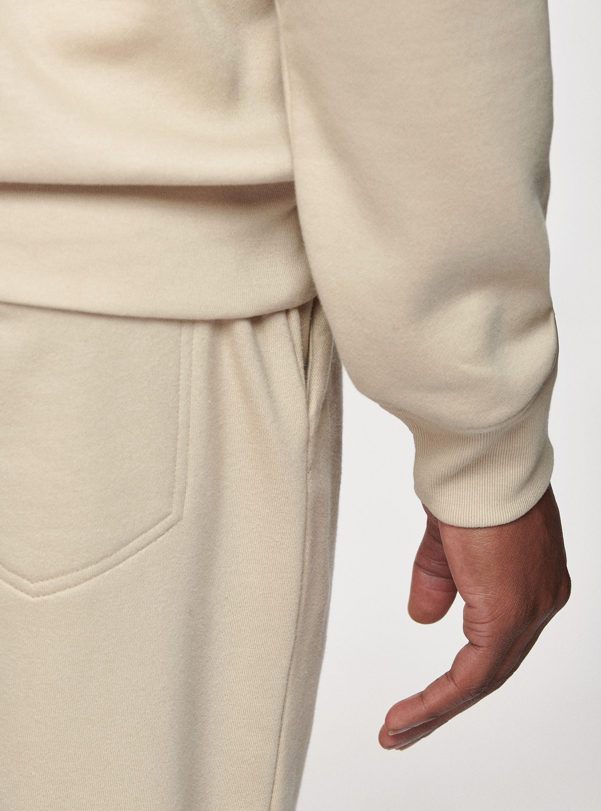 Branded round-neck sweatshirt, ECRU