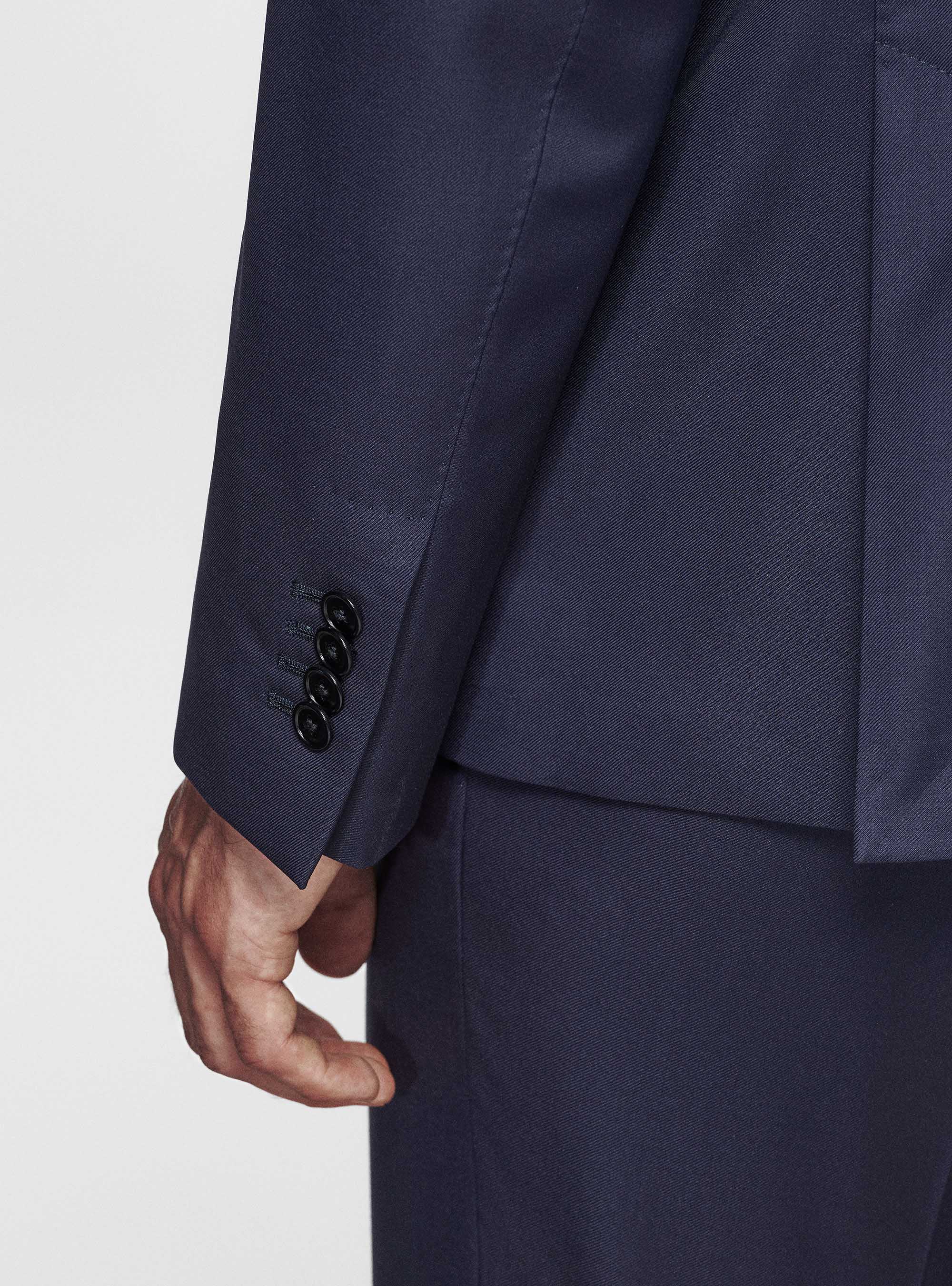 Americana Drop 4 de pura lana Vitale Barberis Canonico, AZUL MARINO