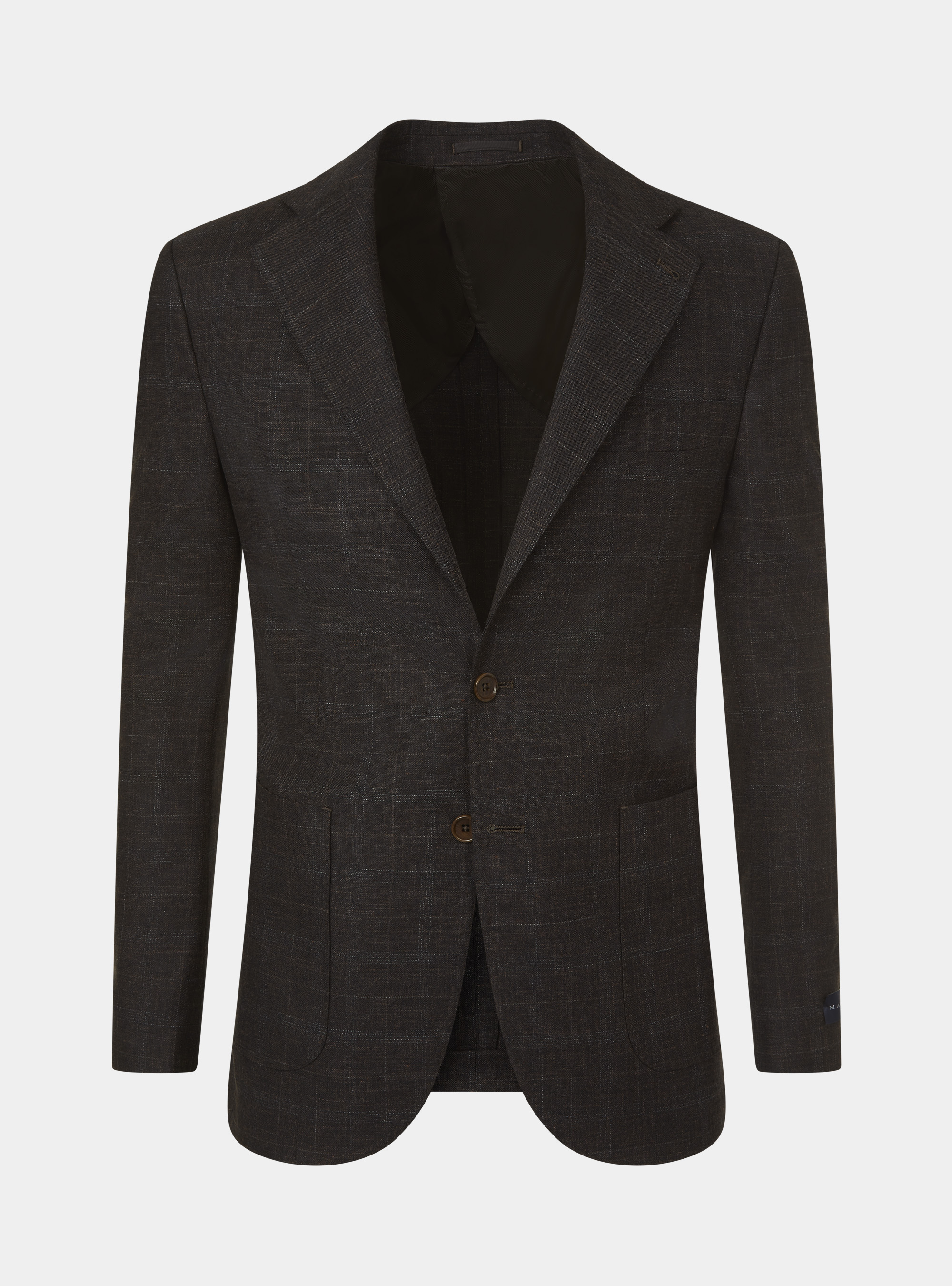 Giacca per abito in lana cotone e lino Marlane, MARRONE