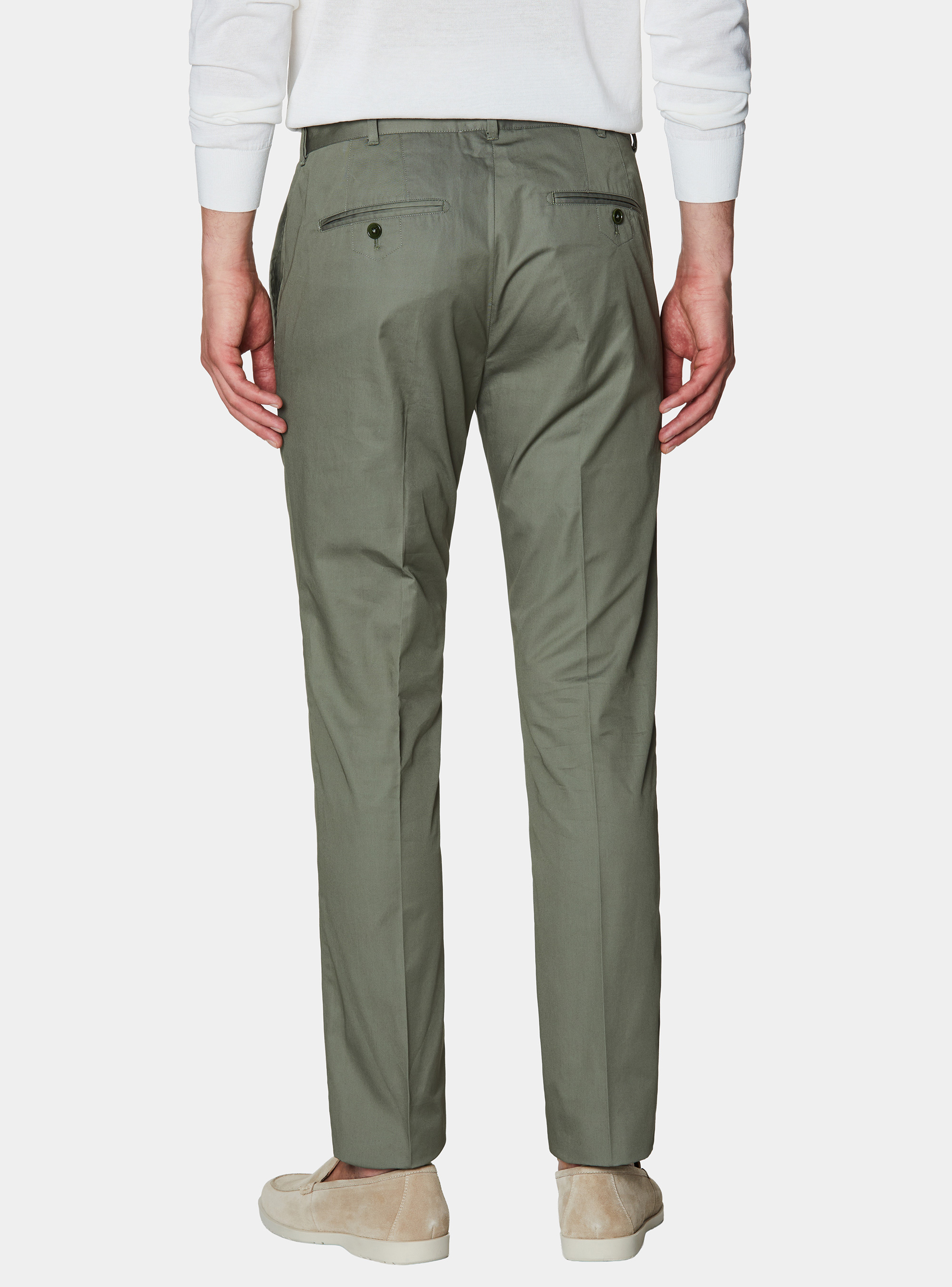 Pantaloni chino in twill leggero, SALVIA 0602C