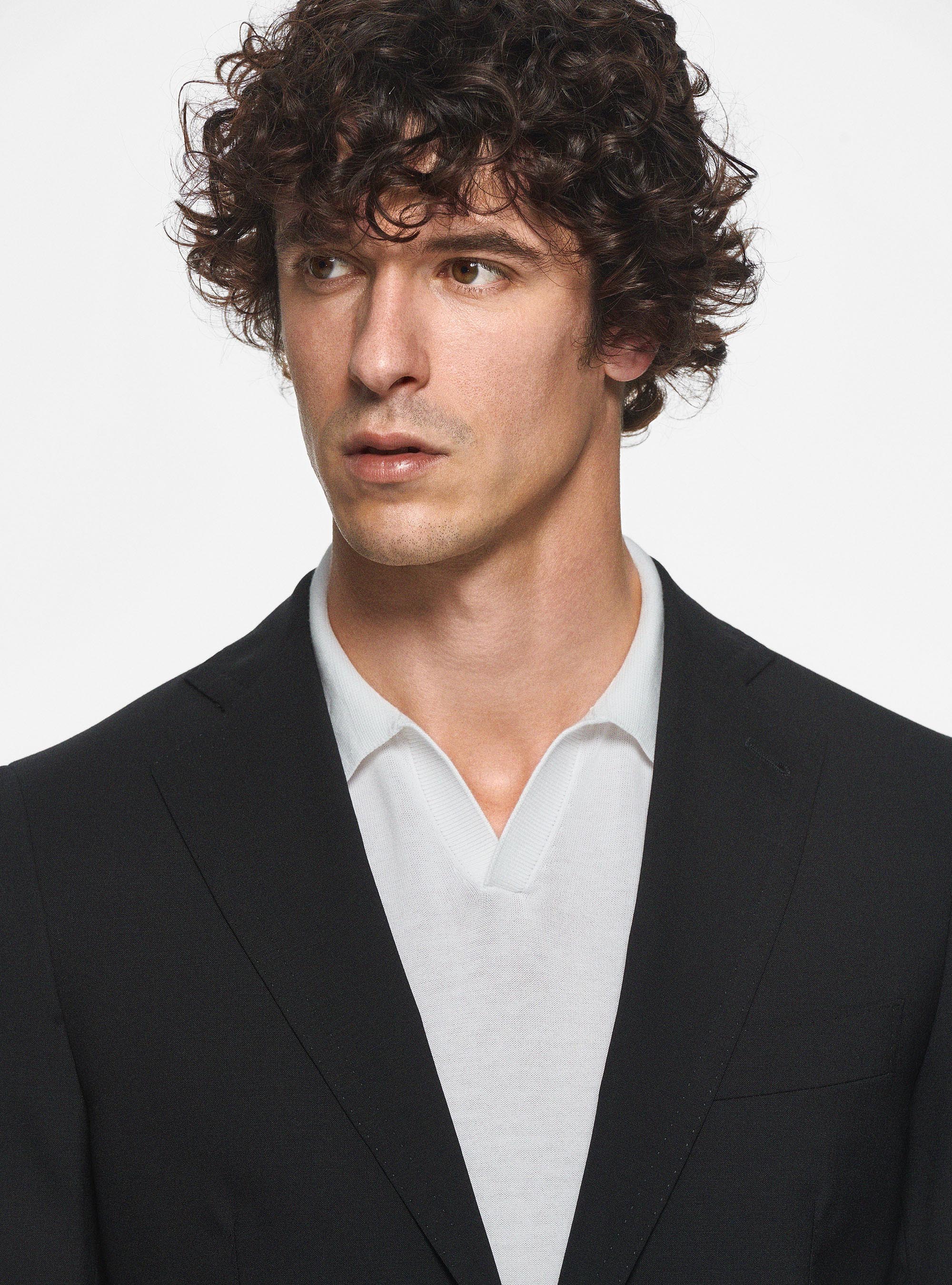 Giacca in pura lana superfine 120, NERO