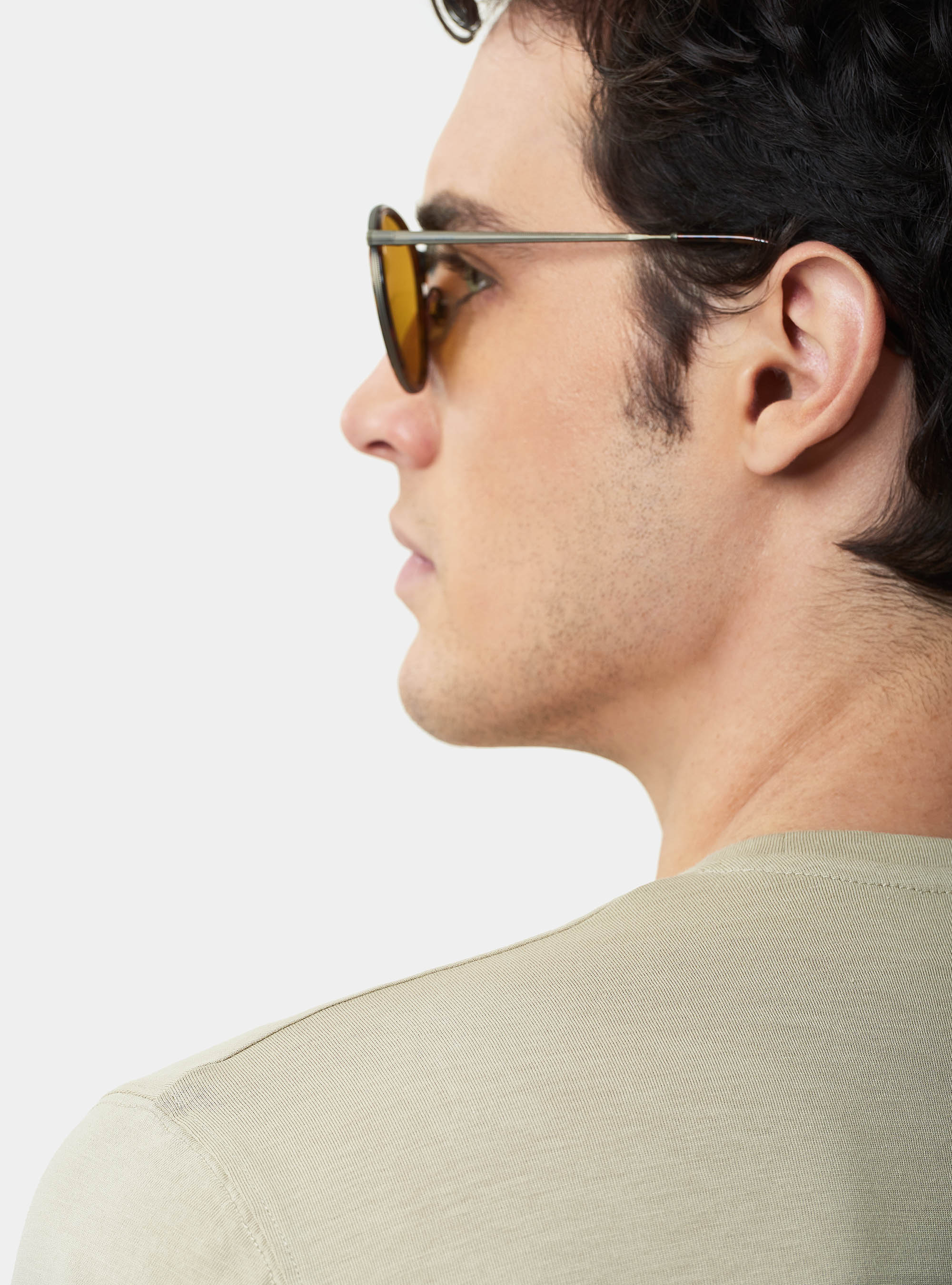 Maglietta con taschino in jersey di Cotone Supima, ECRU