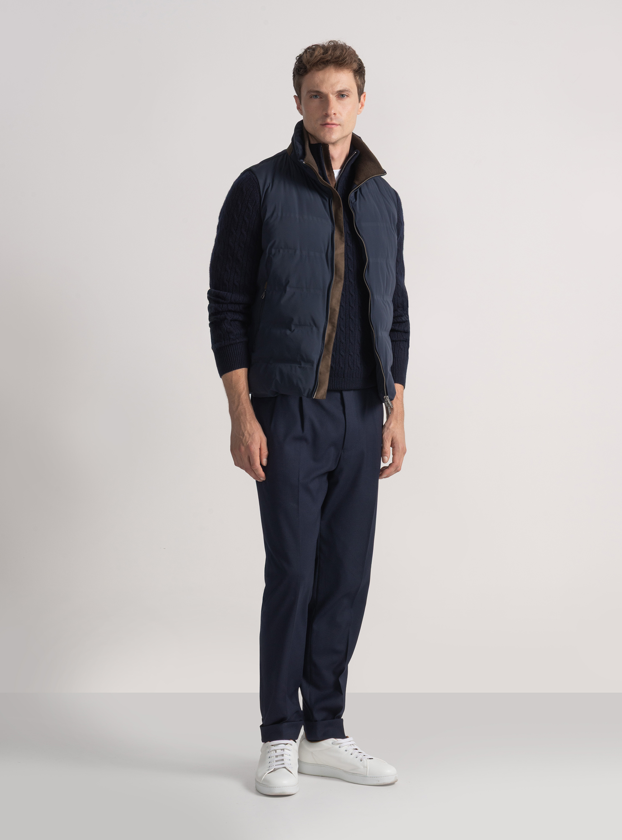 Manga de tejido técnico de alto rendimiento, AZUL MARINO