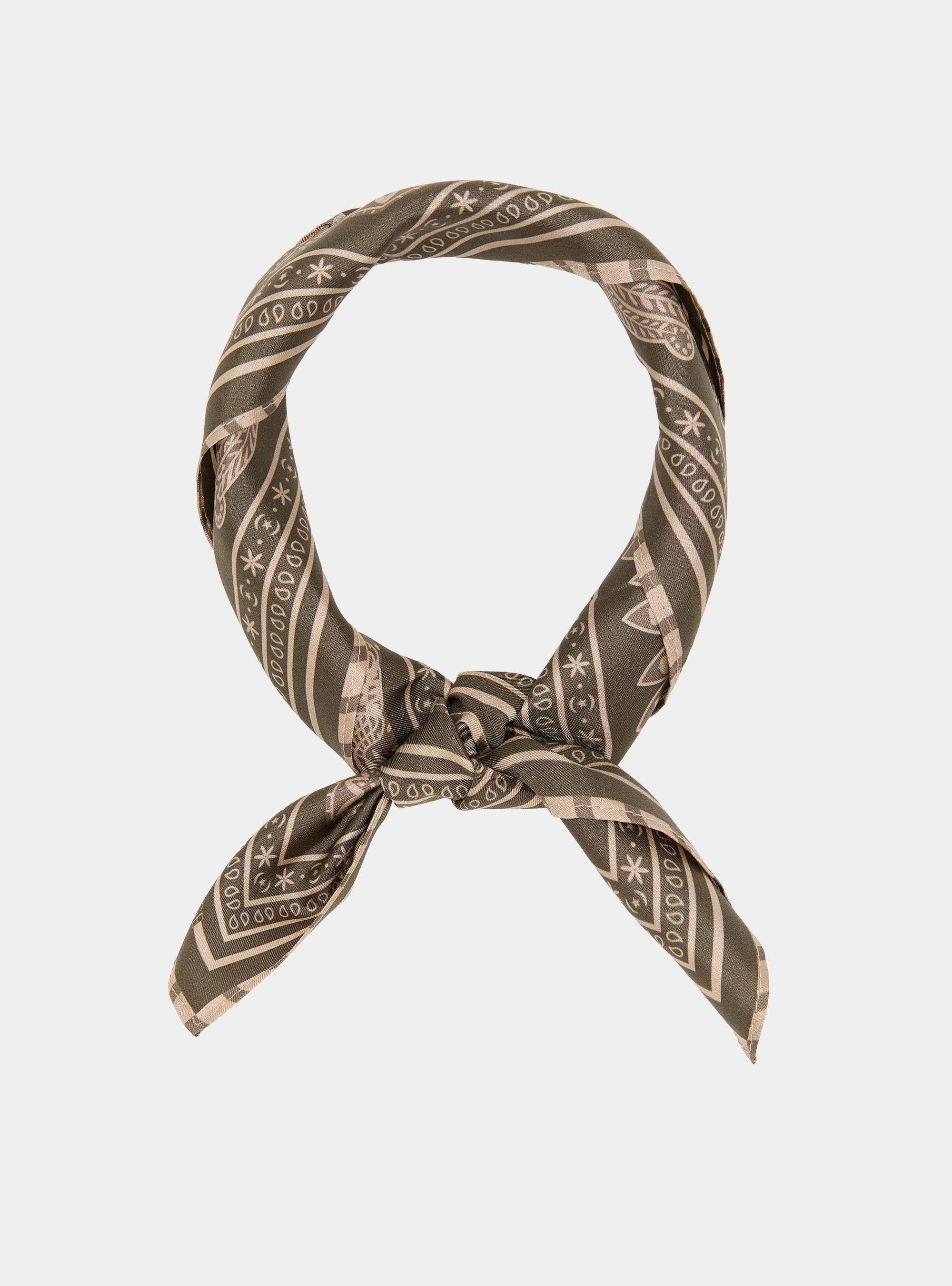 Foulard in seta stampa bandana, SALVIA 0602C
