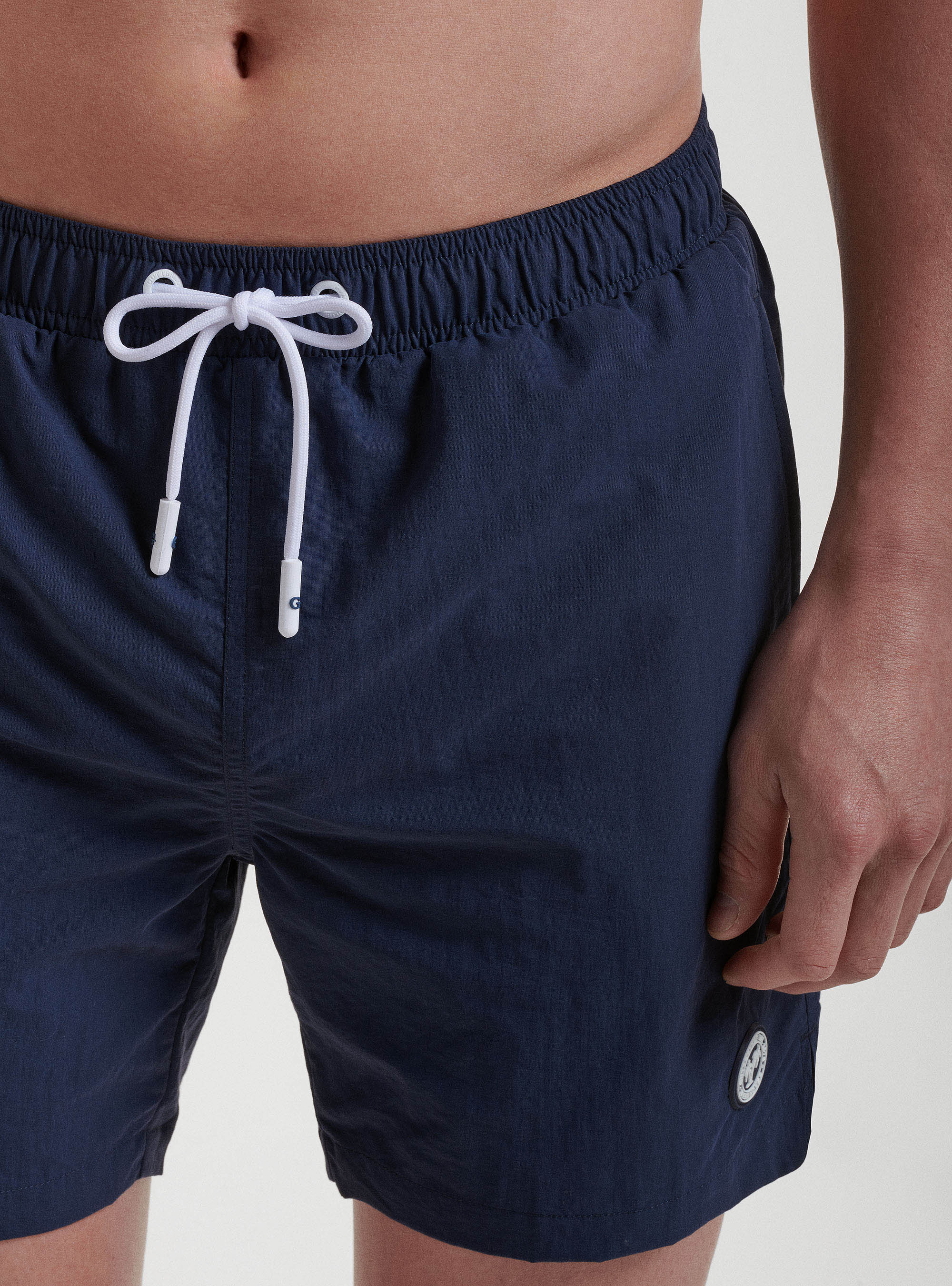 Bañador de color liso, AZUL MEDIO