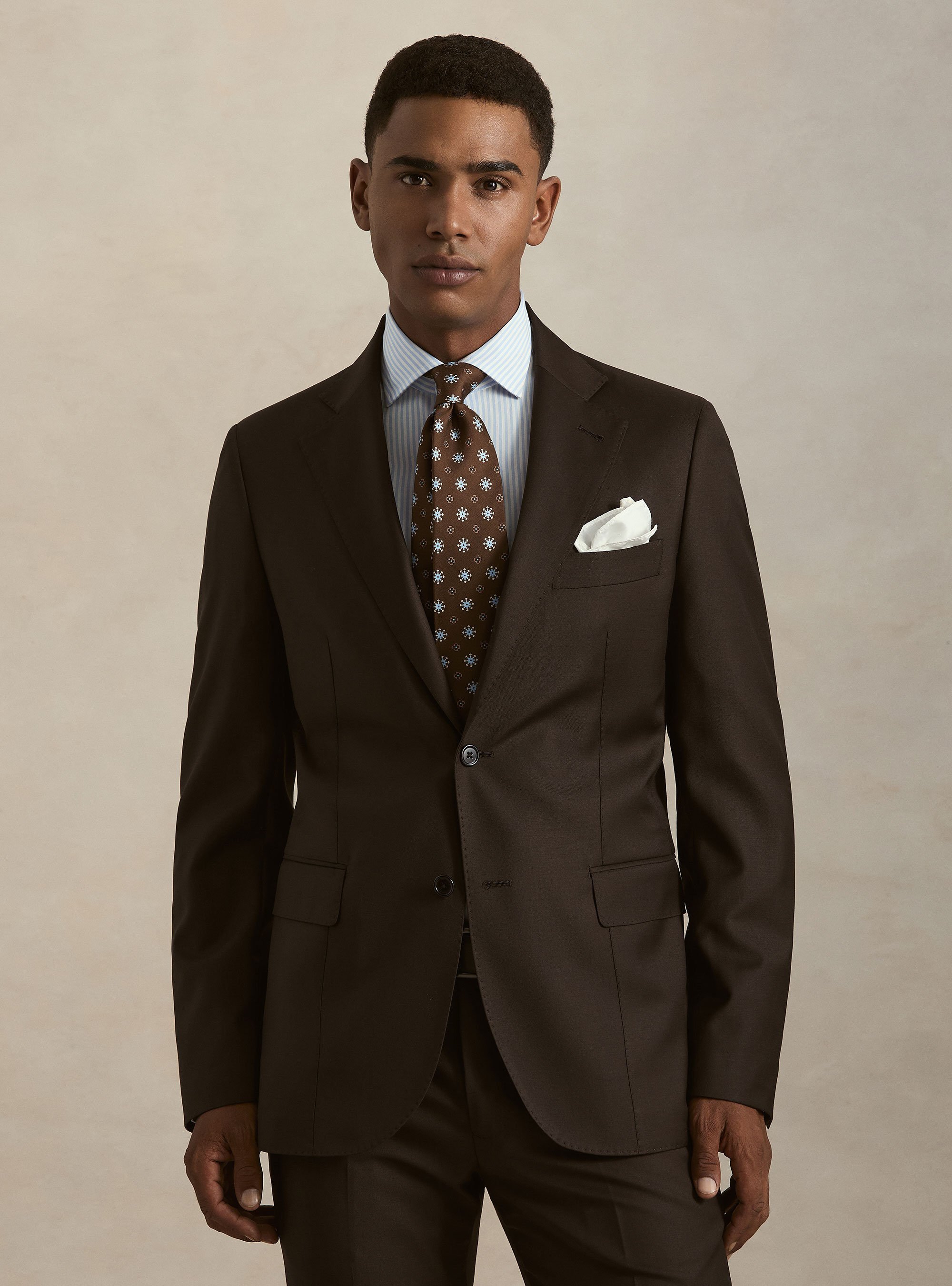 Pure wool suit jacket by Vitale Barberis Canonico, MARRONE 0508C