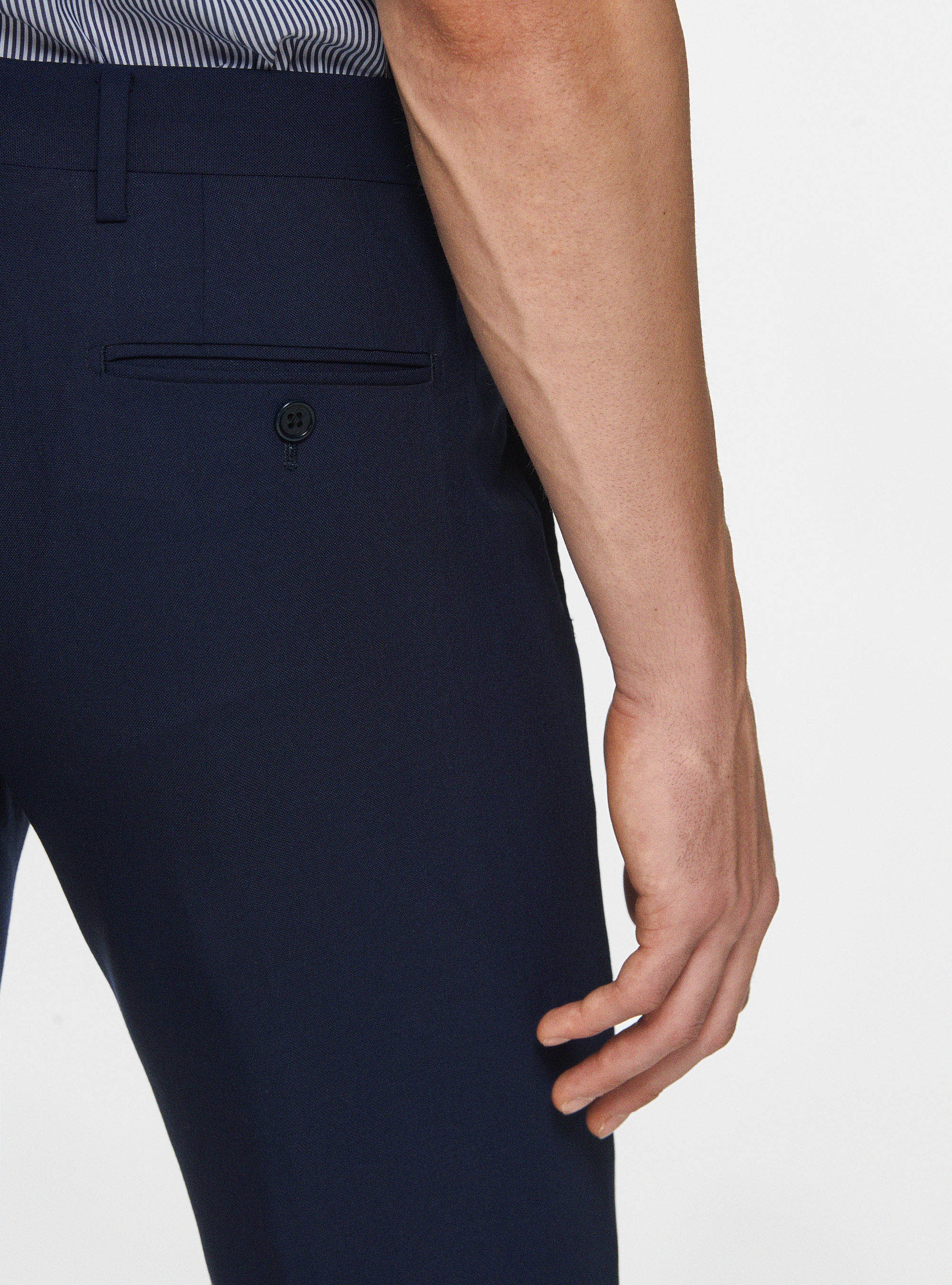 Pantaloni travel in pura lana Cerruti, BLU NAVY