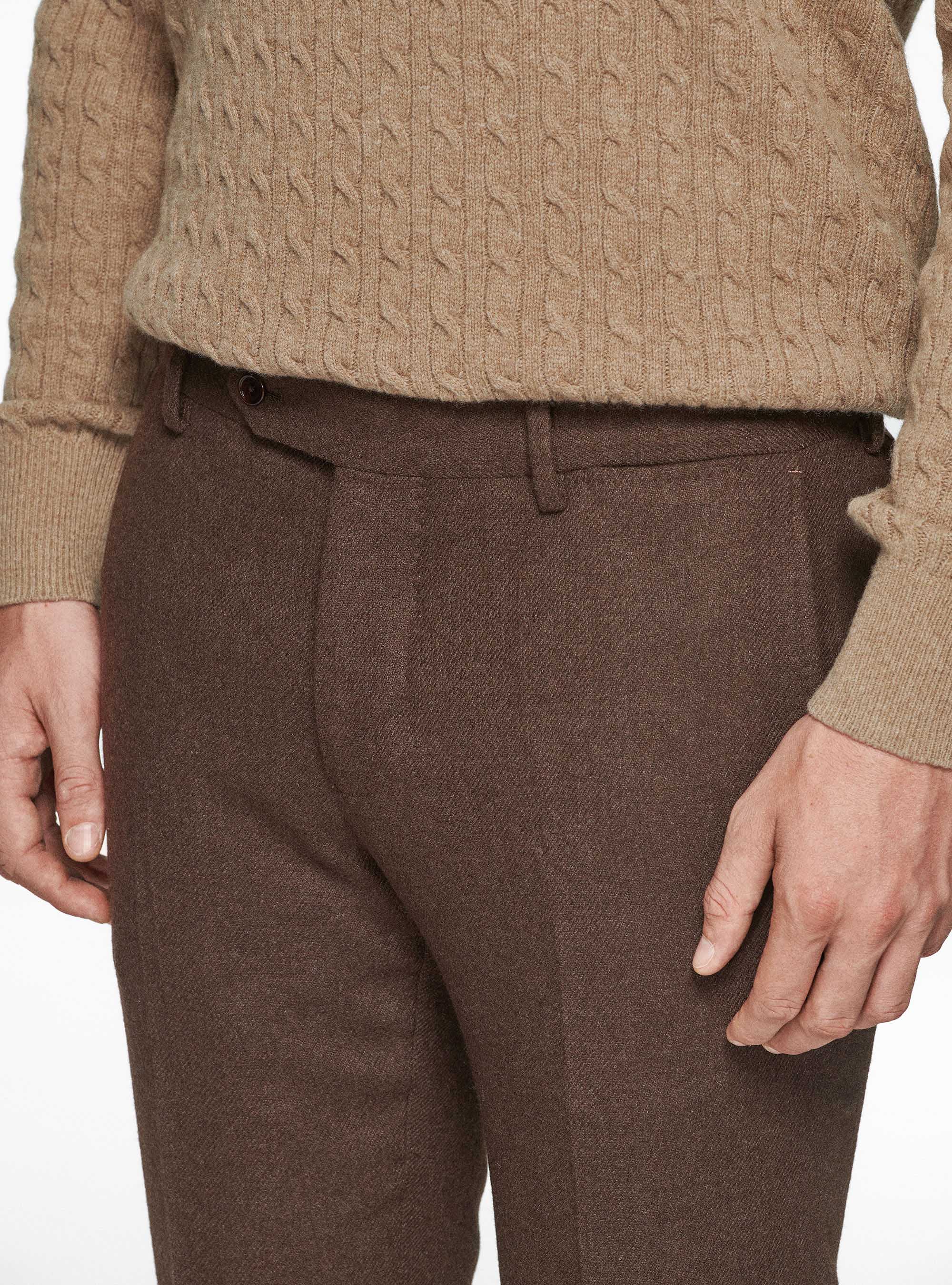 Pantalones de franela, MARRON