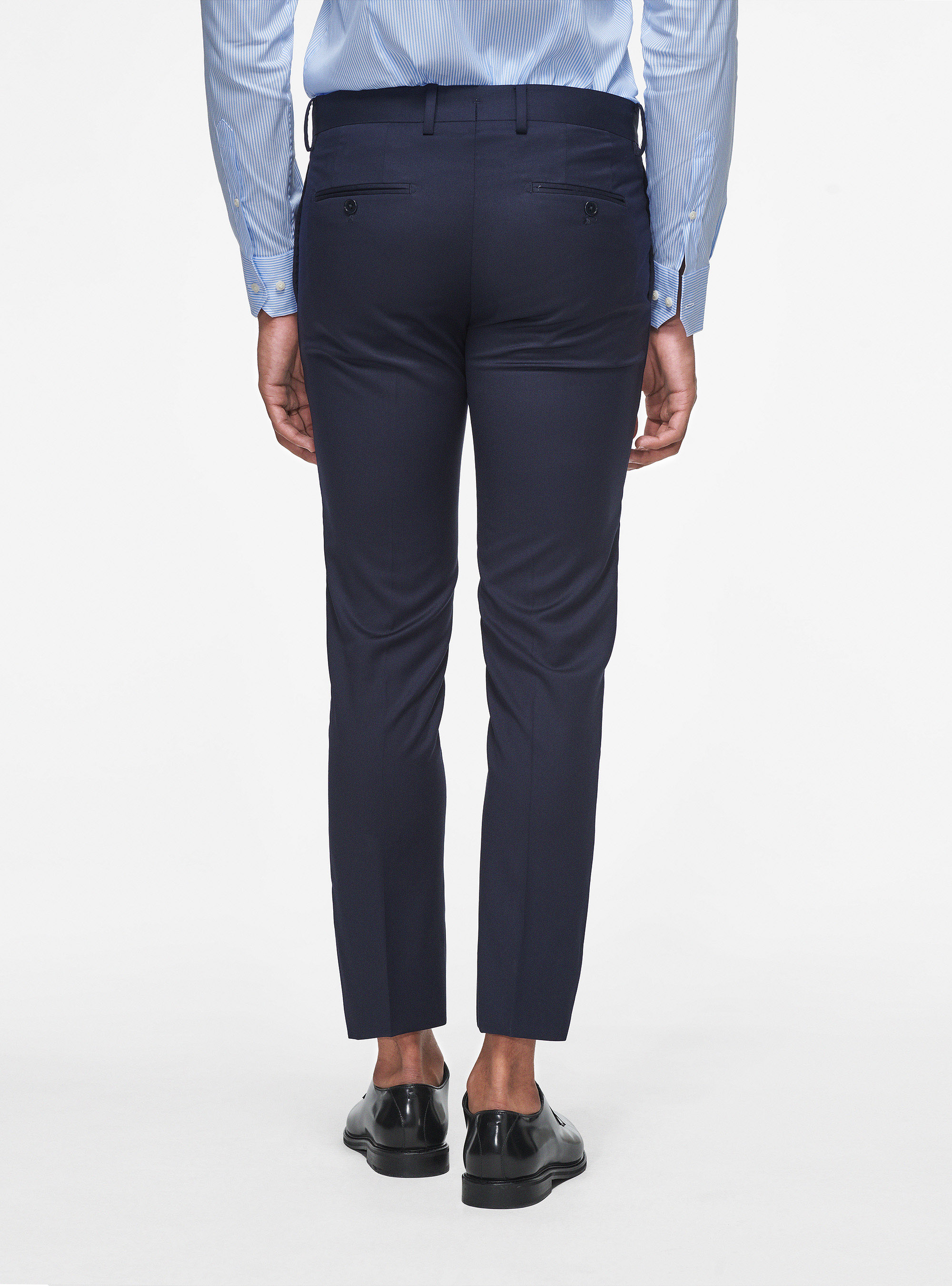 Pantaloni in pura lana superfine 110's, BLU NAVY