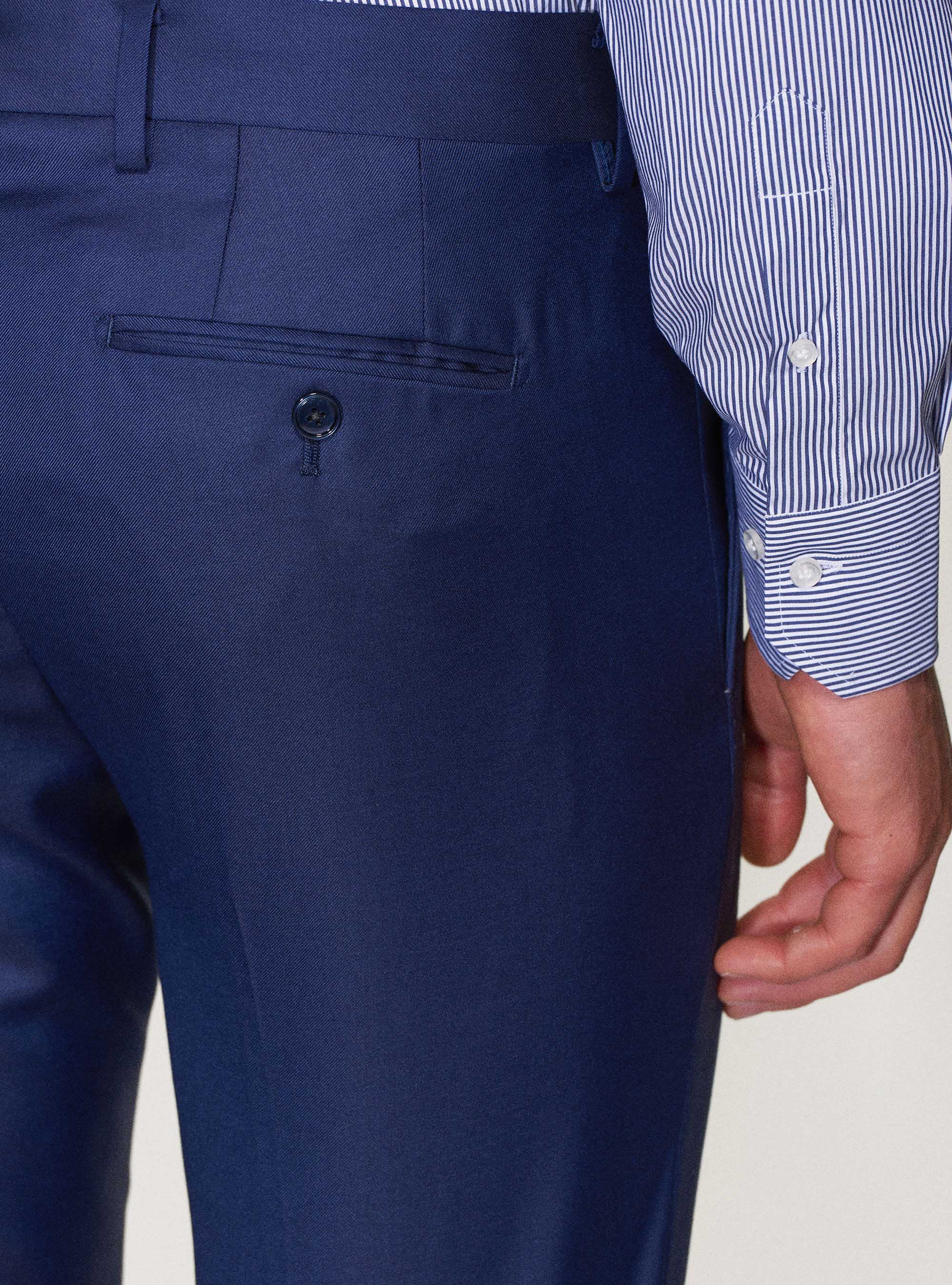 Suit trousers in pure superfine wool 110's Vitale Barberis Canonico, BASALT