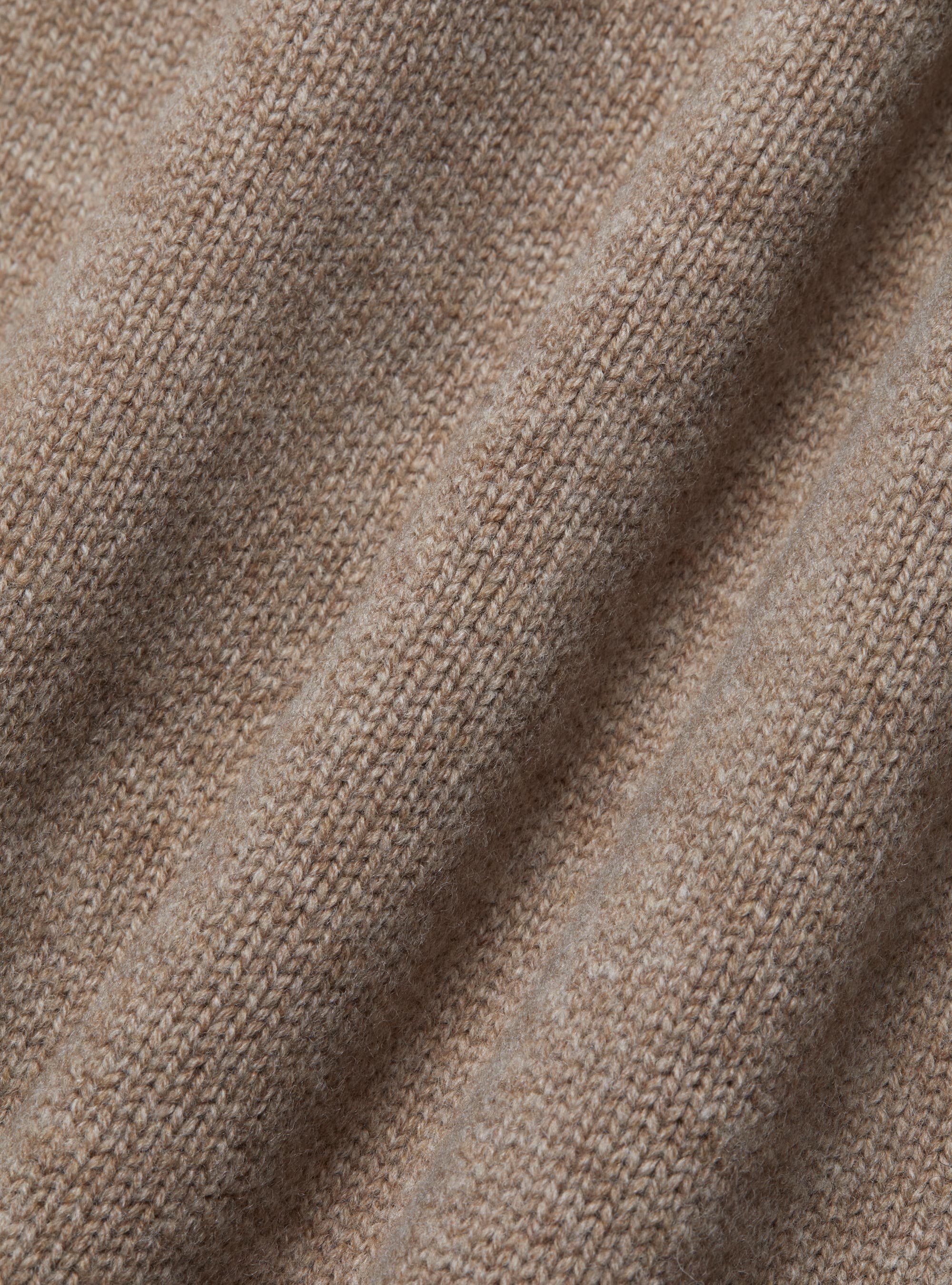 Cardigan in maglia in lambswool, CAMMELLO 0570C