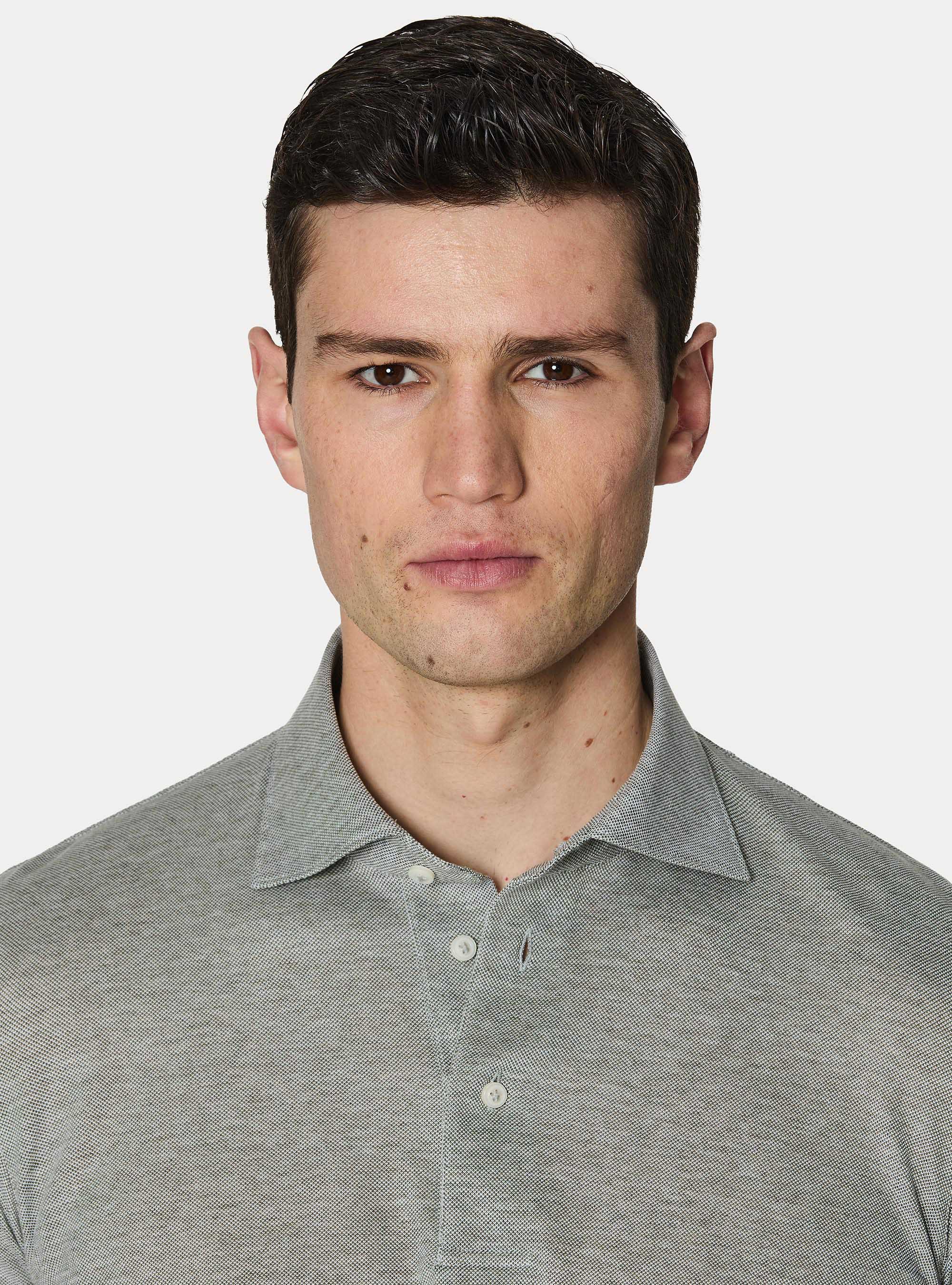 GT01 stretch pique polo shirt, VERDE SALVIA 0604C