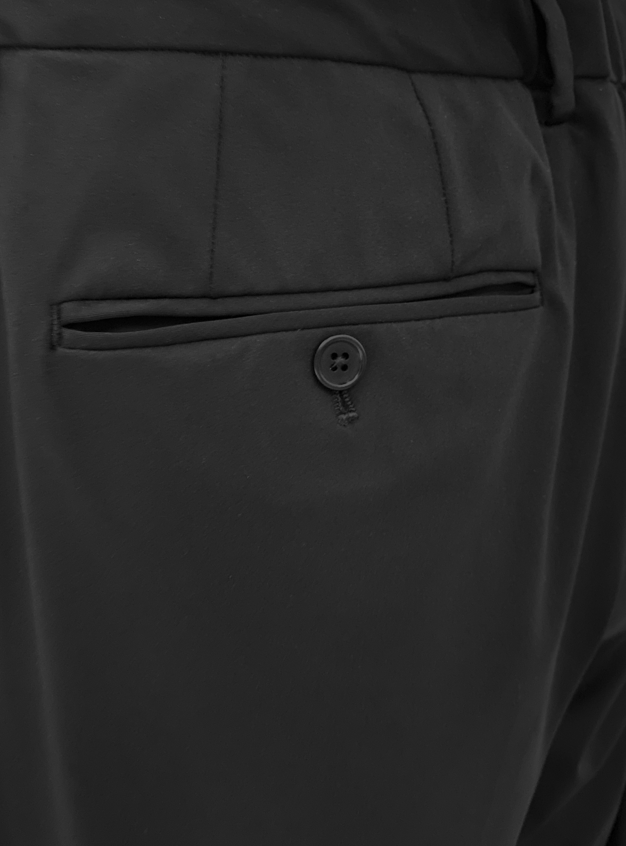 Pantalones de jogging en tejido t&eacute;cnico de viaje, NEGRO