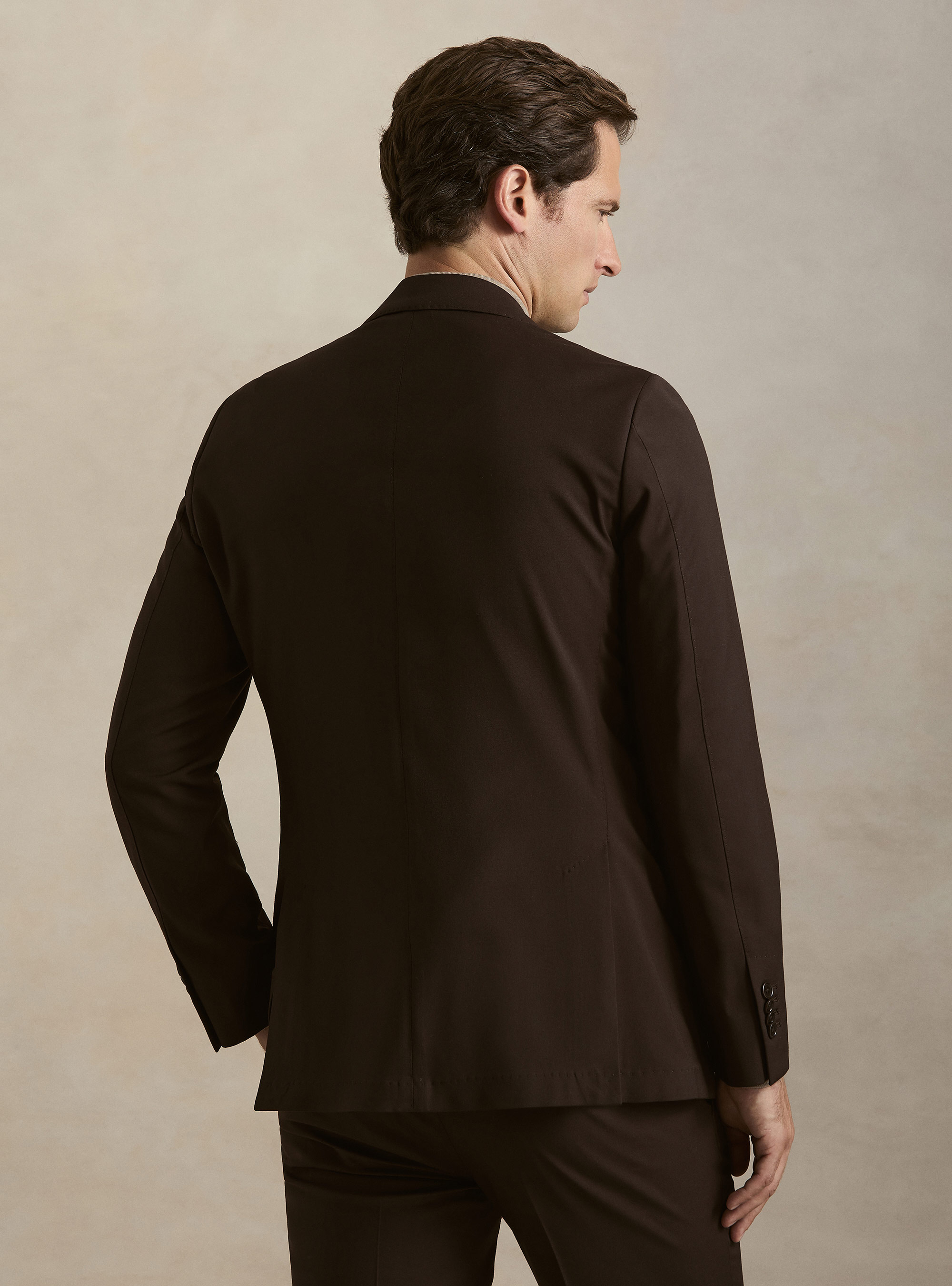 Slim fit classic suit blazer, BROWN