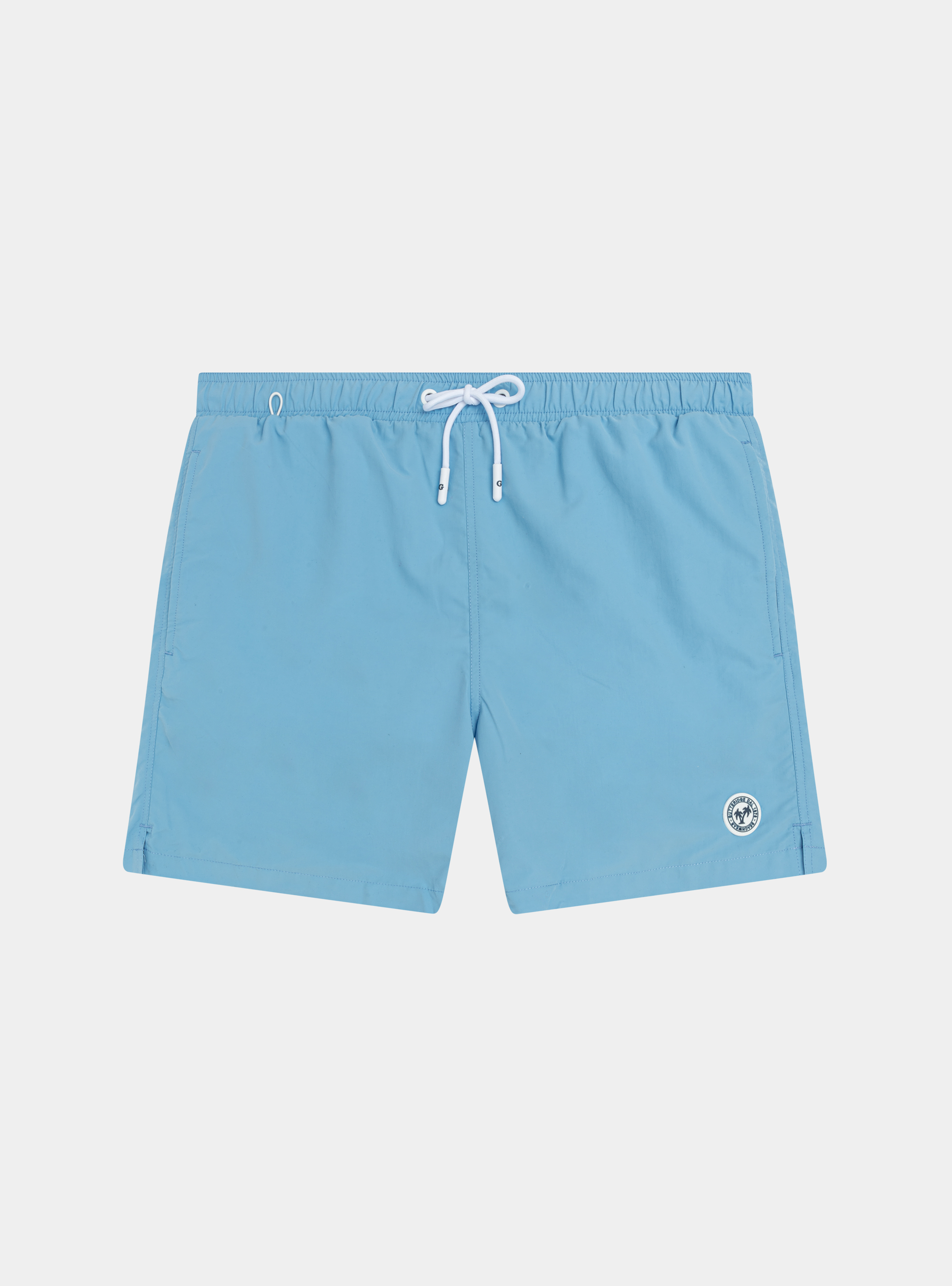 Costume da bagno tinta unita, AZZURRO