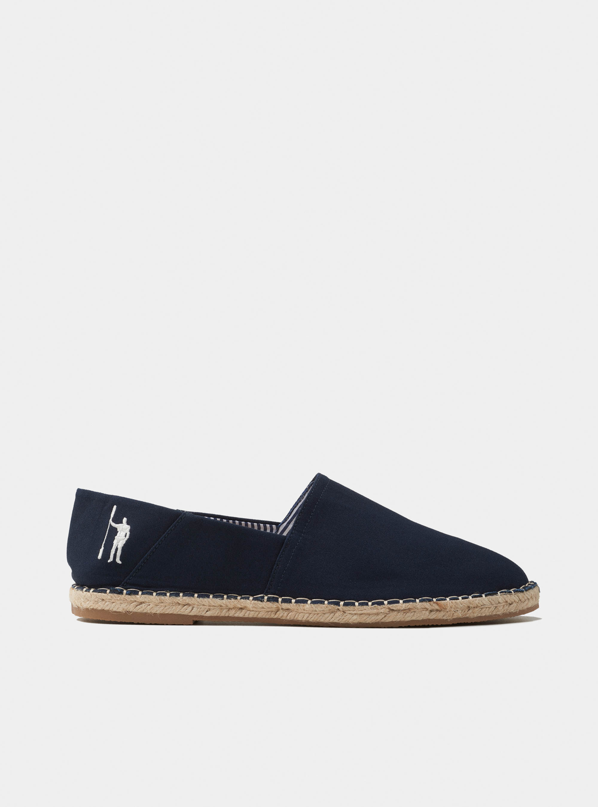 Espadrillas in canvas con logo, BLU NAVY