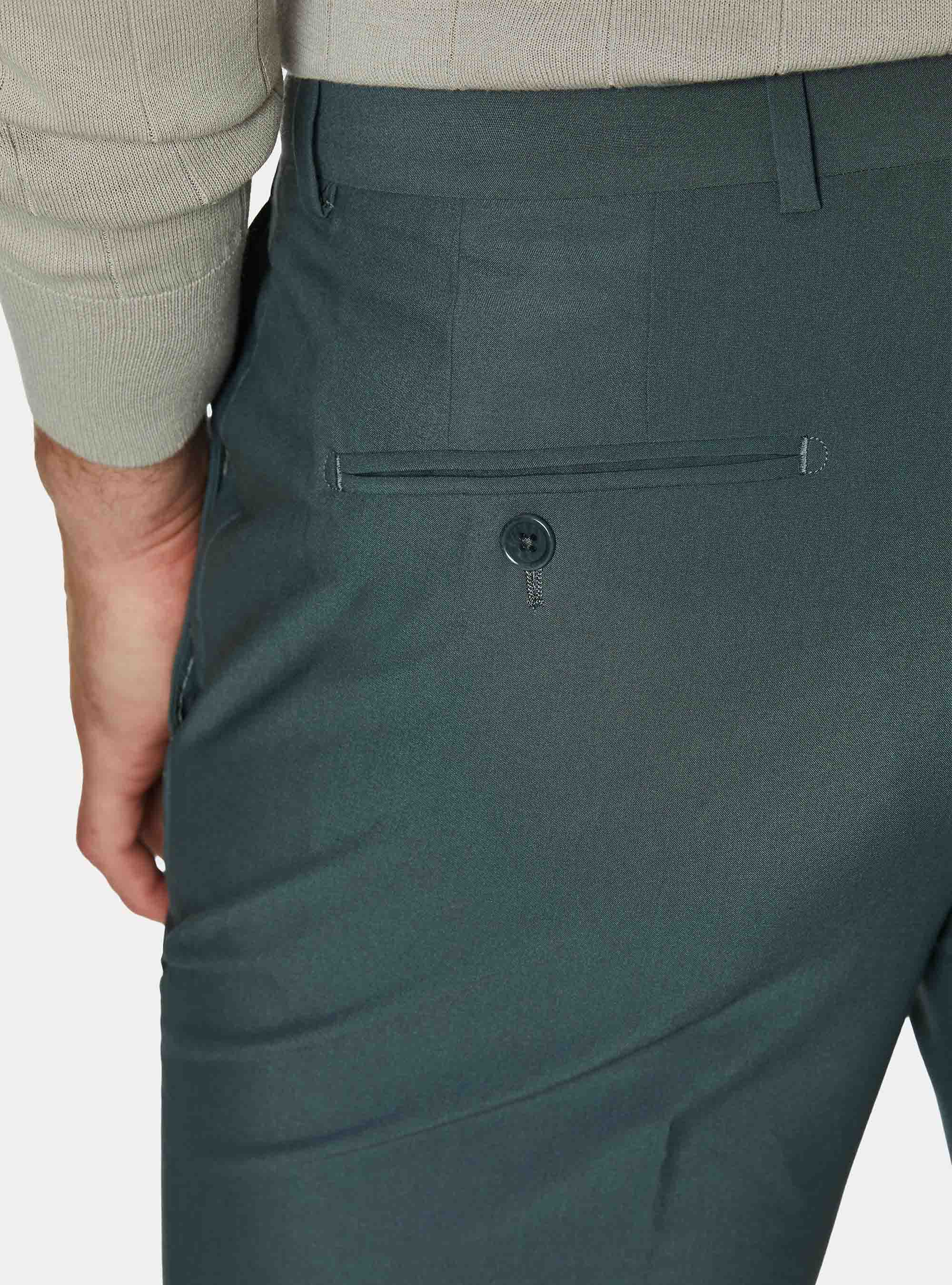 Slim-fit suit trousers, SALVIA 0602C