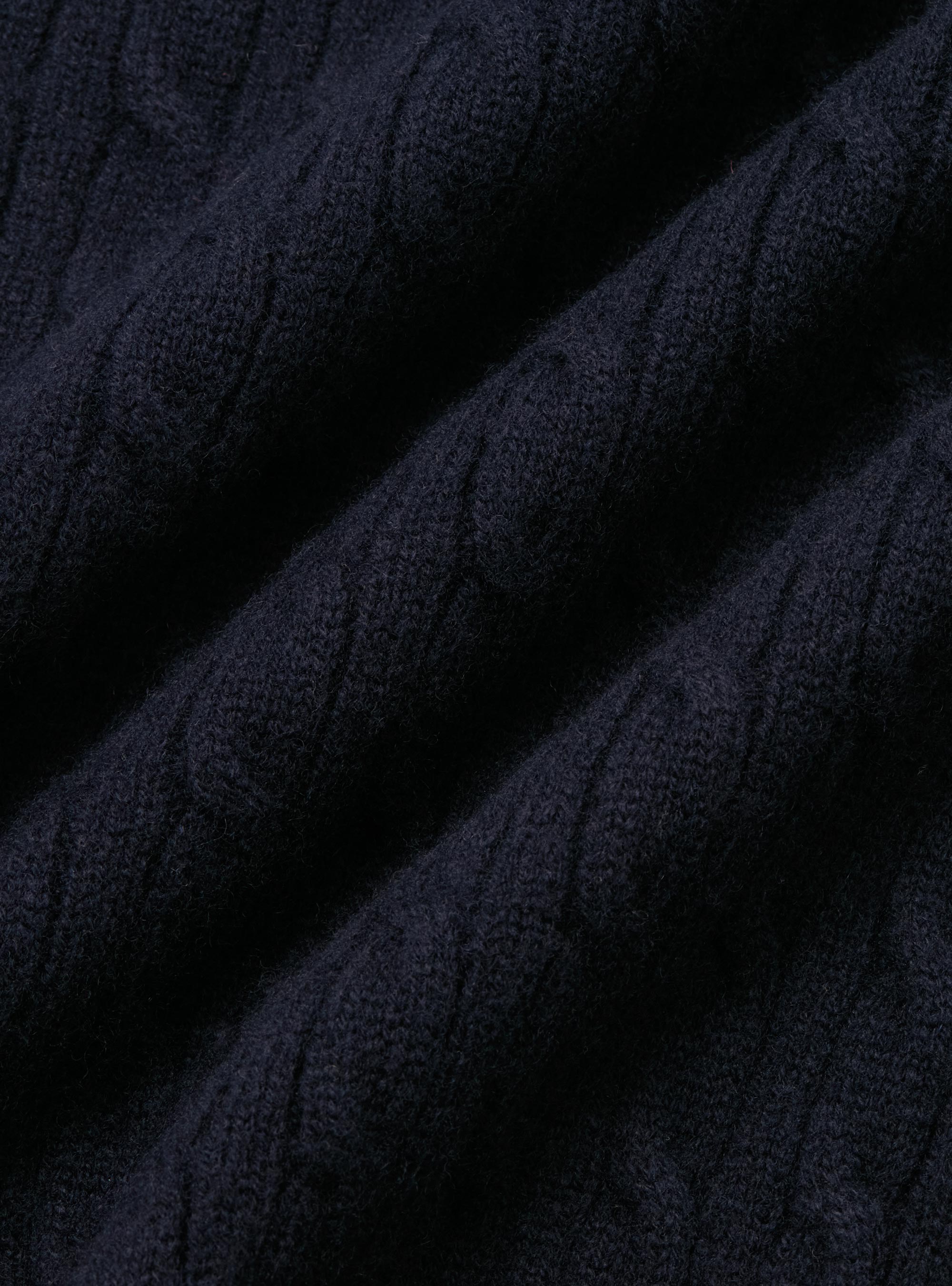Merino wool V-neck sweater with braid, NAVY BLUE