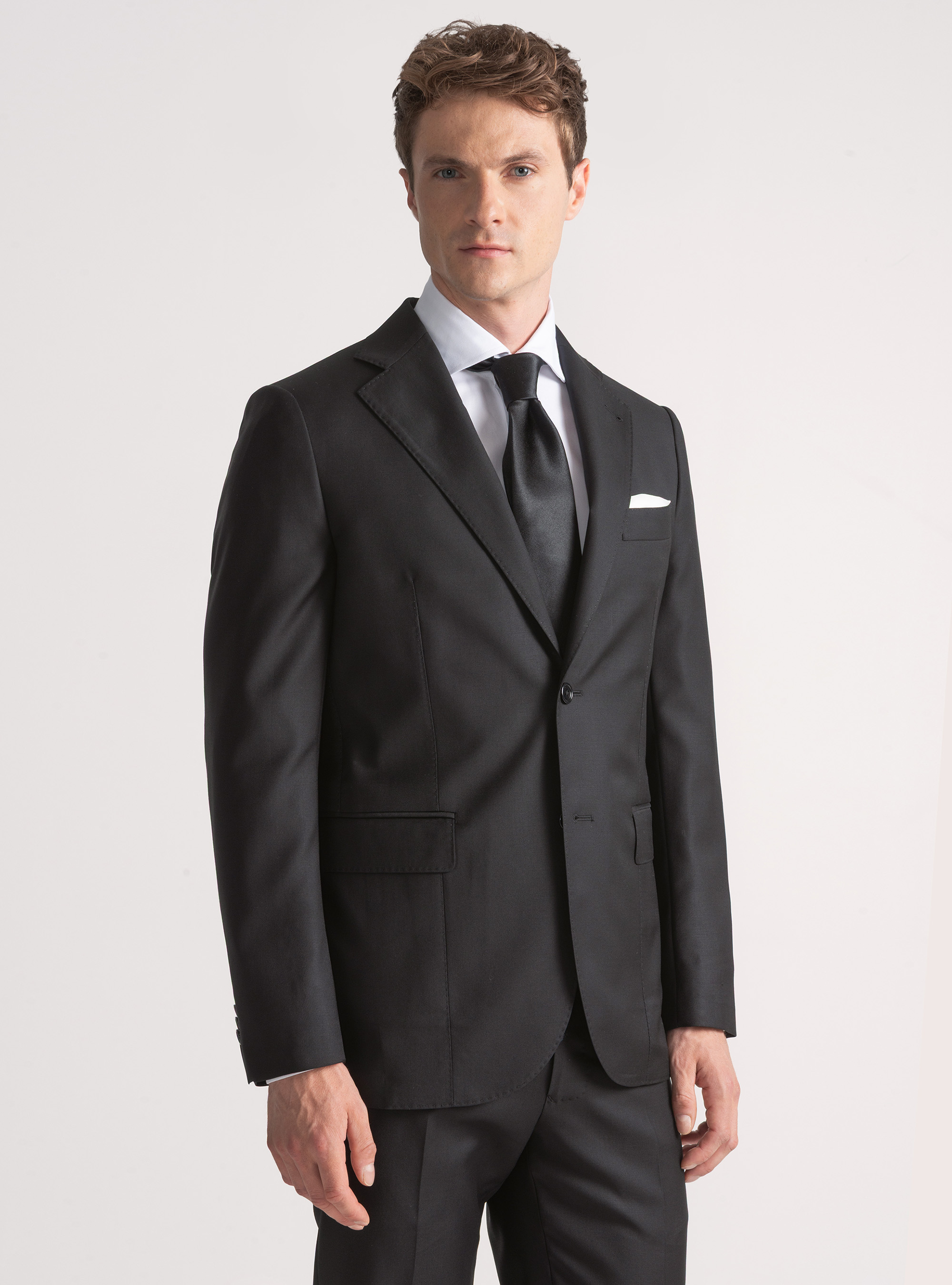 Americana de traje de pura lana Vitale Barberis Canonico, NEGRO