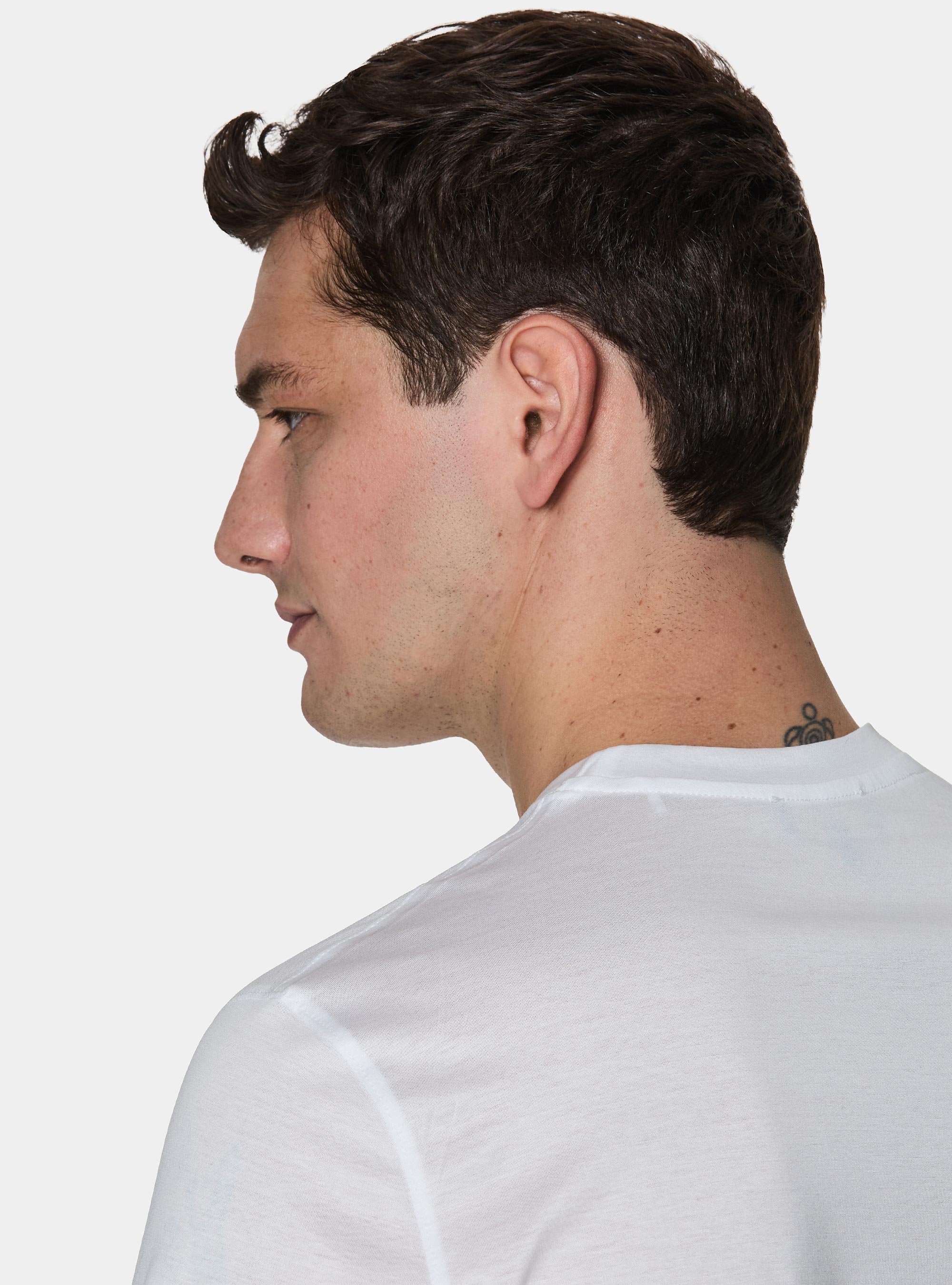 Short-sleeved T-shirt in lisle yarn, WHITE