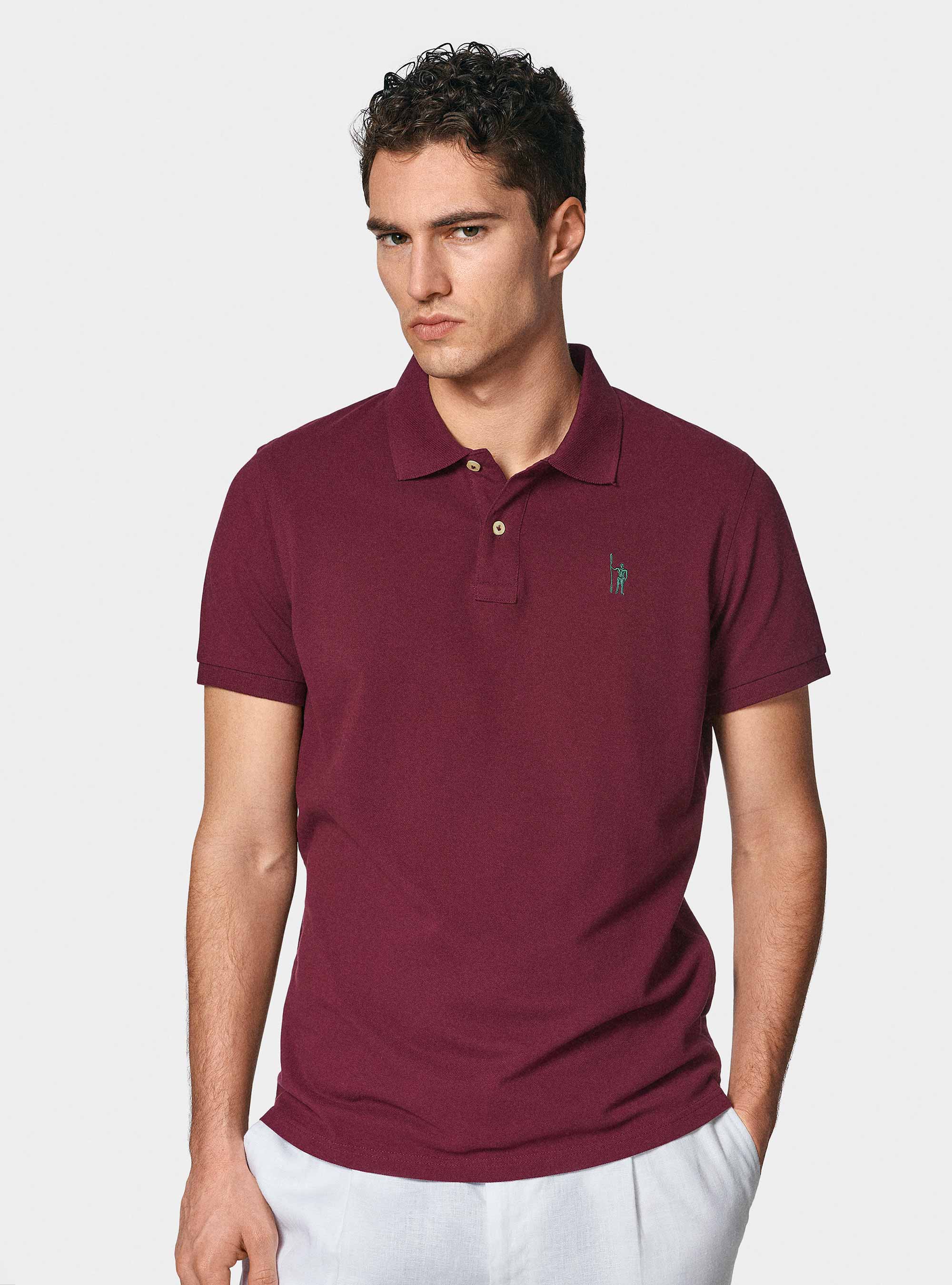 Polo classique en piqué, BORDEAUX