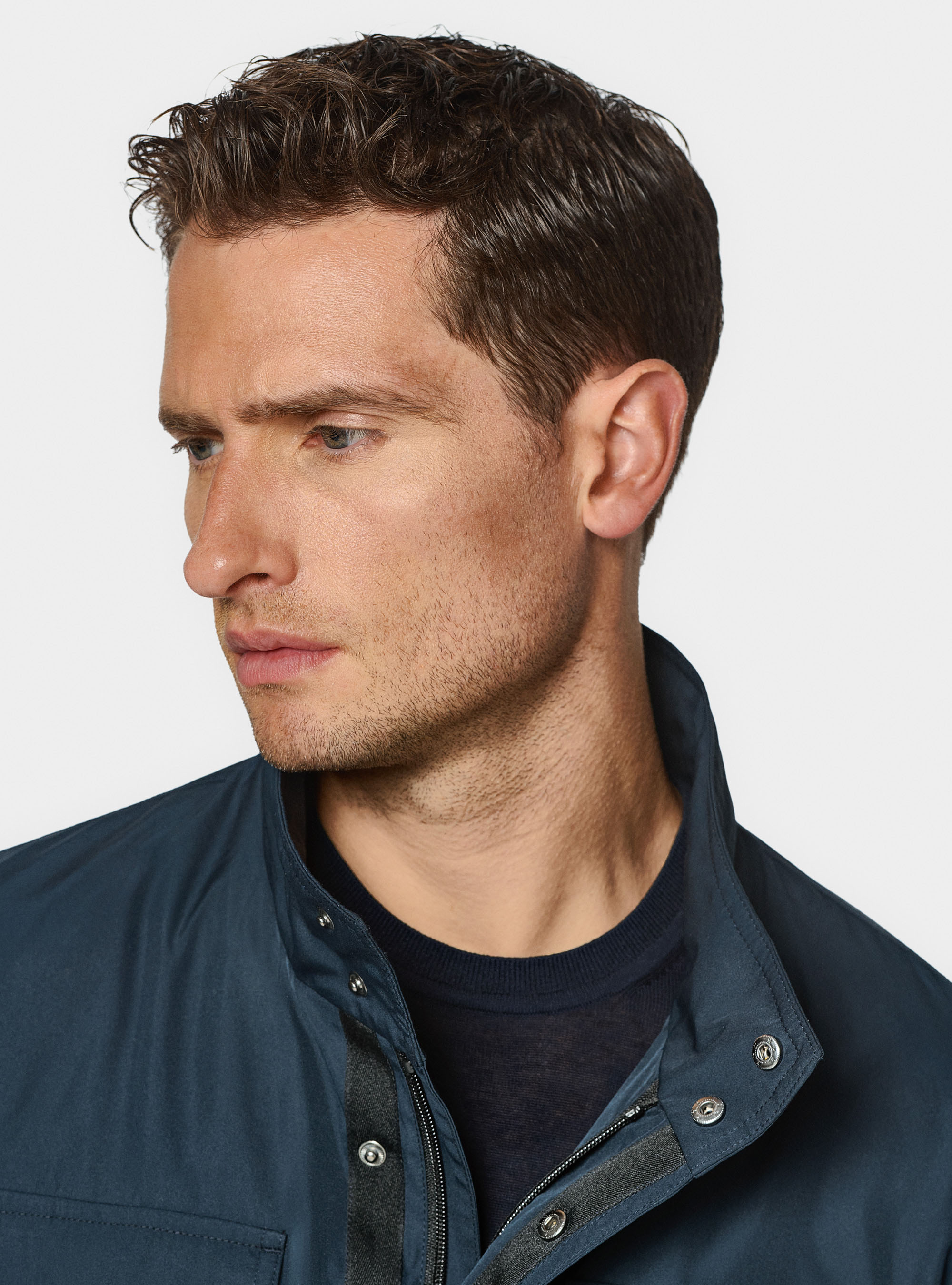 Field jacket in technical fabric, NAVY BLUE