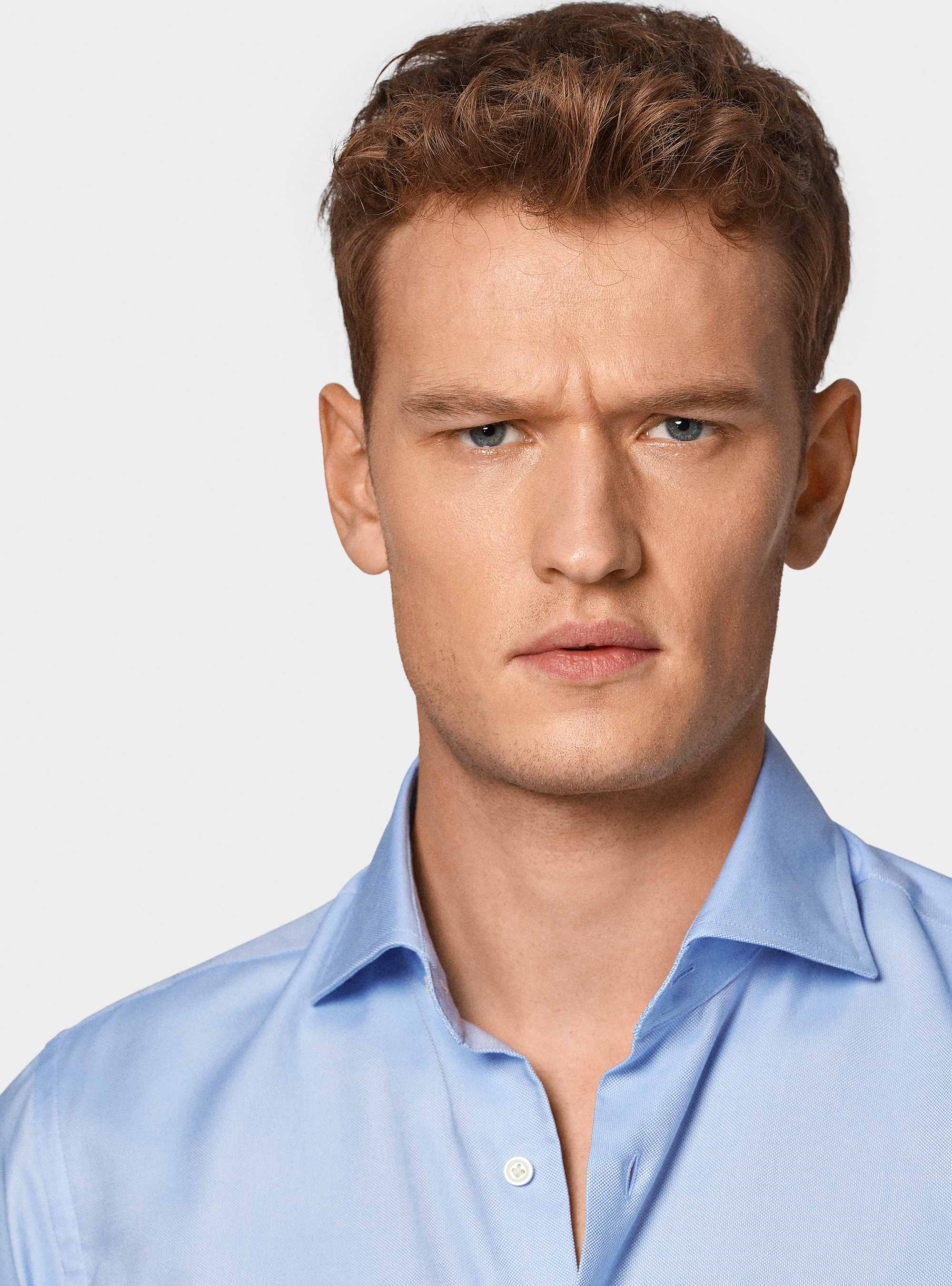 Chemise en coton oxford, BLEU CIEL