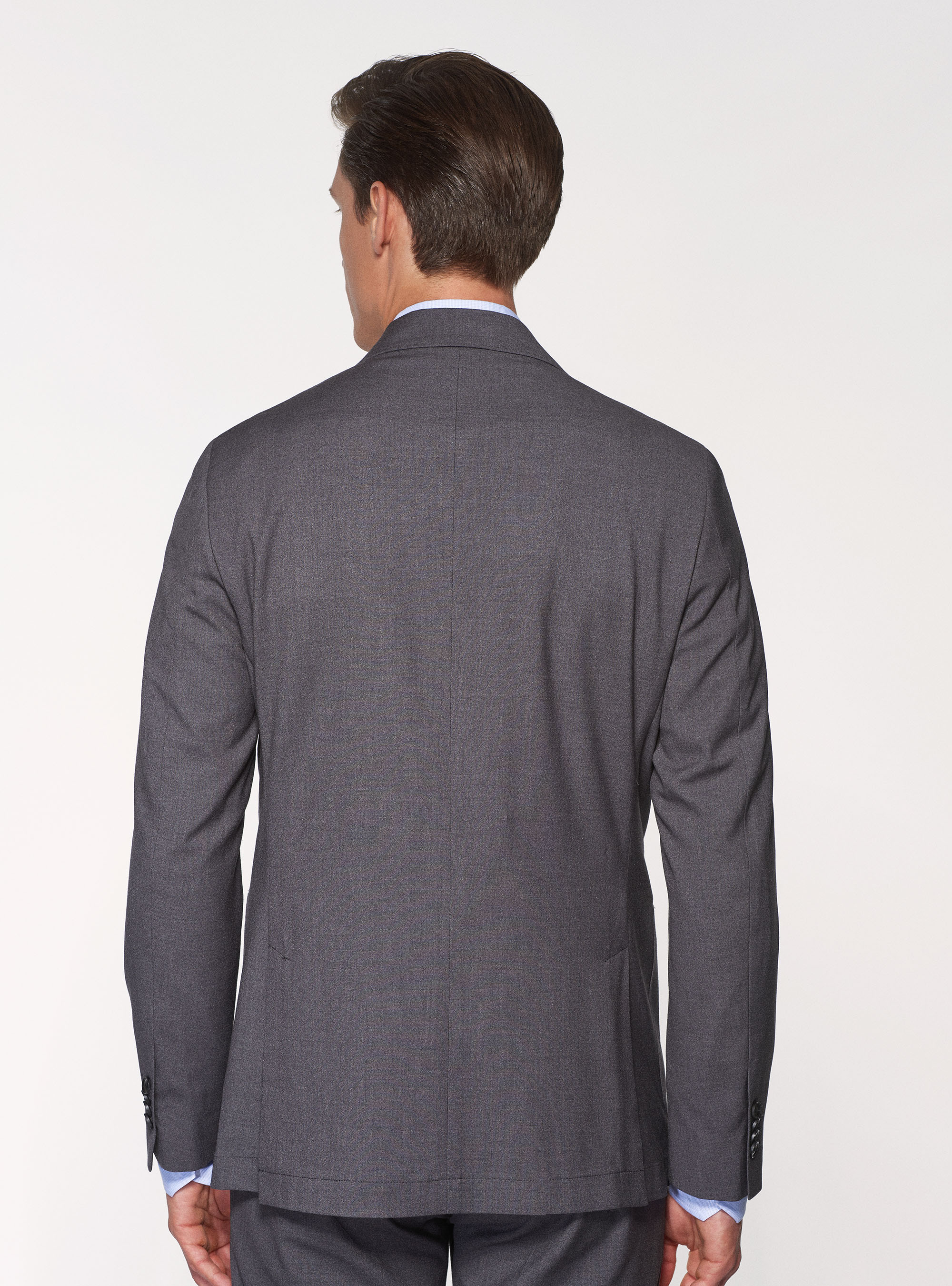 Giacca per abito slim fit con tasche a toppa, GRIGIO CHIARO MELANGE