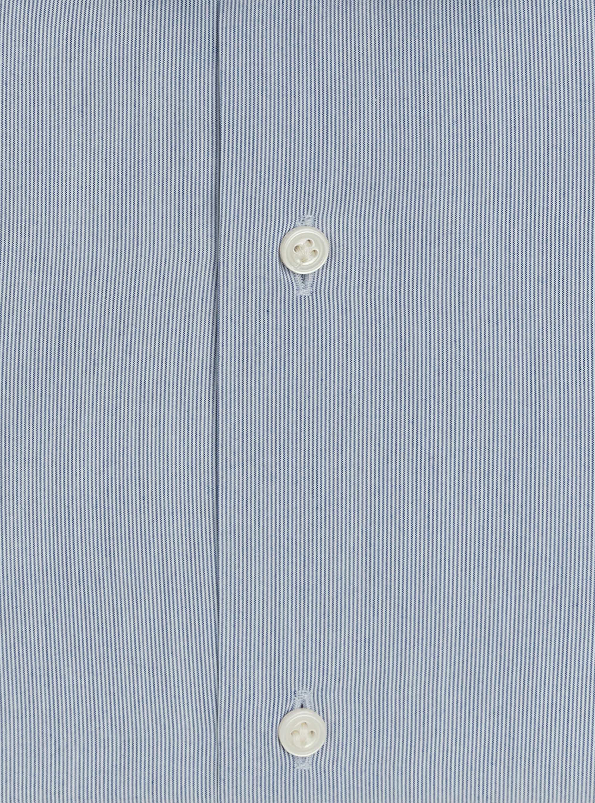 Camicia collo francese in misto cotone EcoMade, BLU