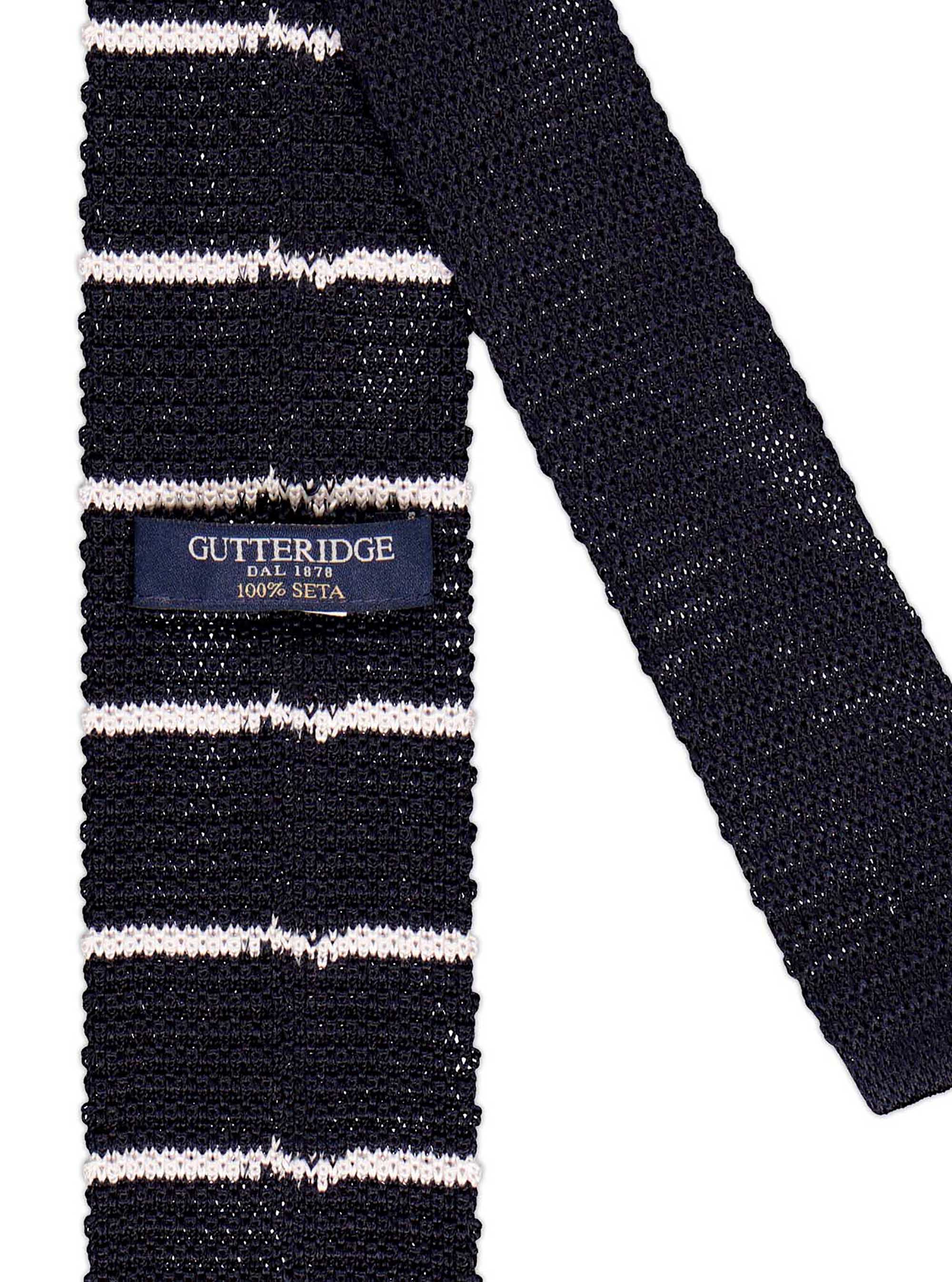 Cravatta a maglia rigata, BLU NAVY