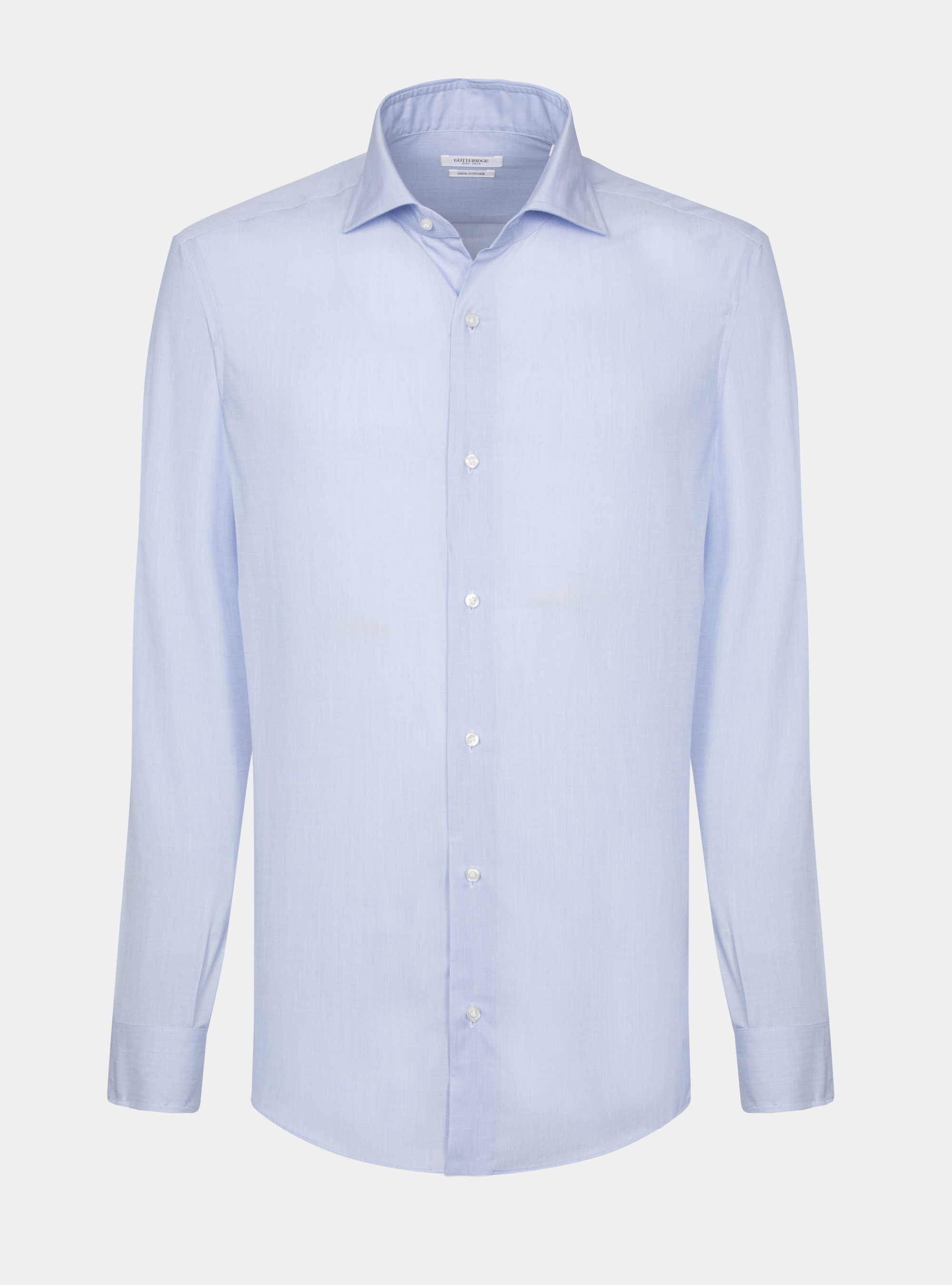 Fil a fil shirt with semi French collar, LIGHT BLUE