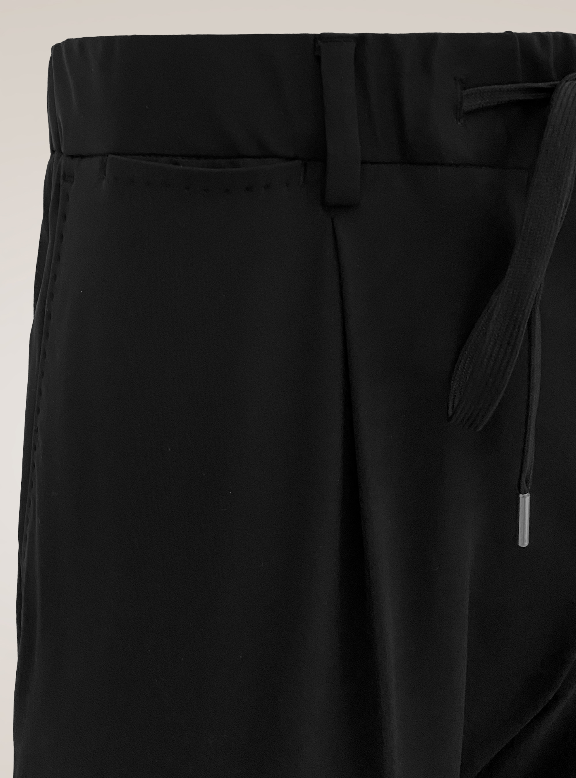 Pantalones de jogging en tejido t&eacute;cnico de viaje, NEGRO