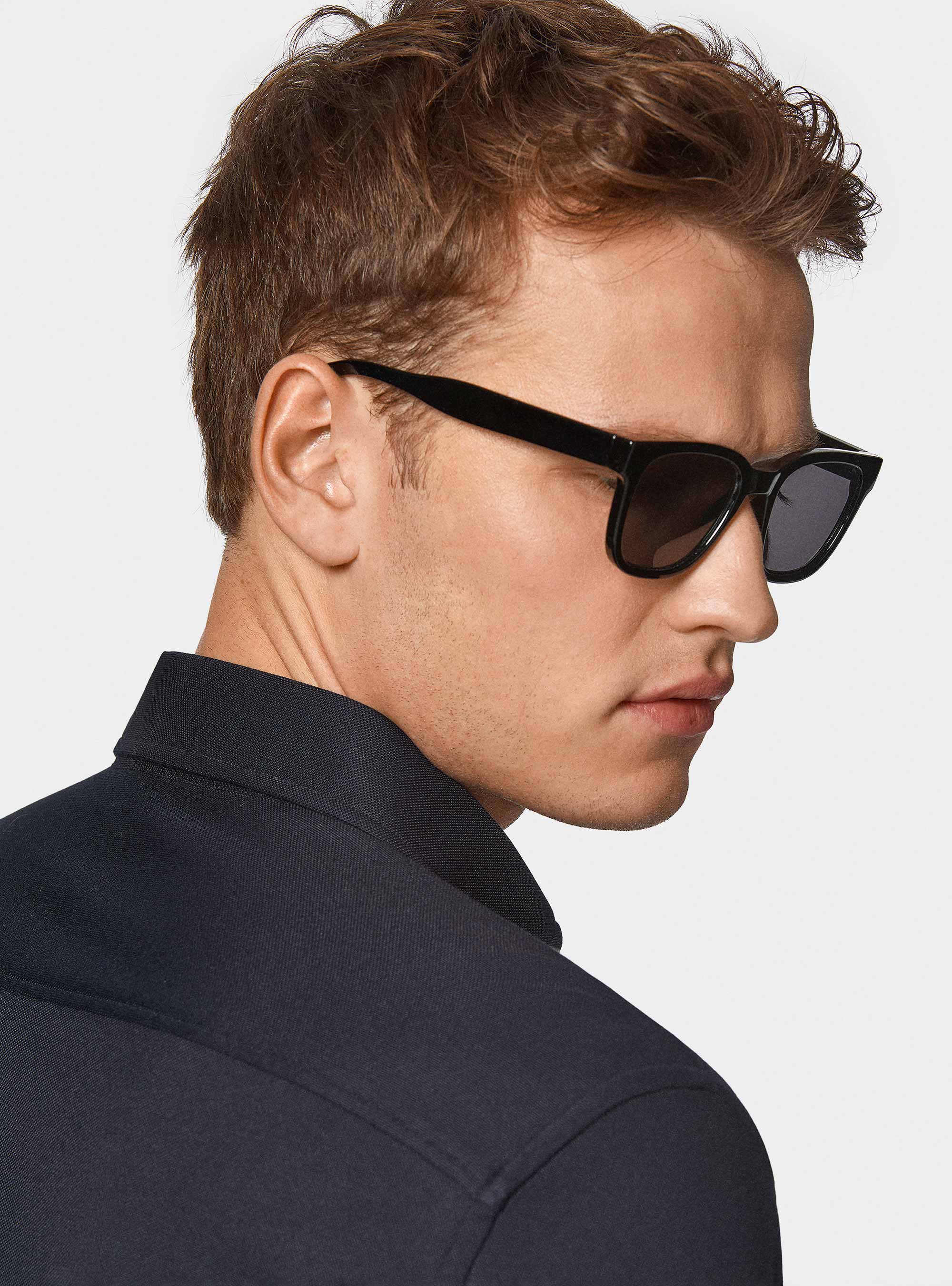 Camicia a polo GT01 in misto cotone piquet, BLU NAVY