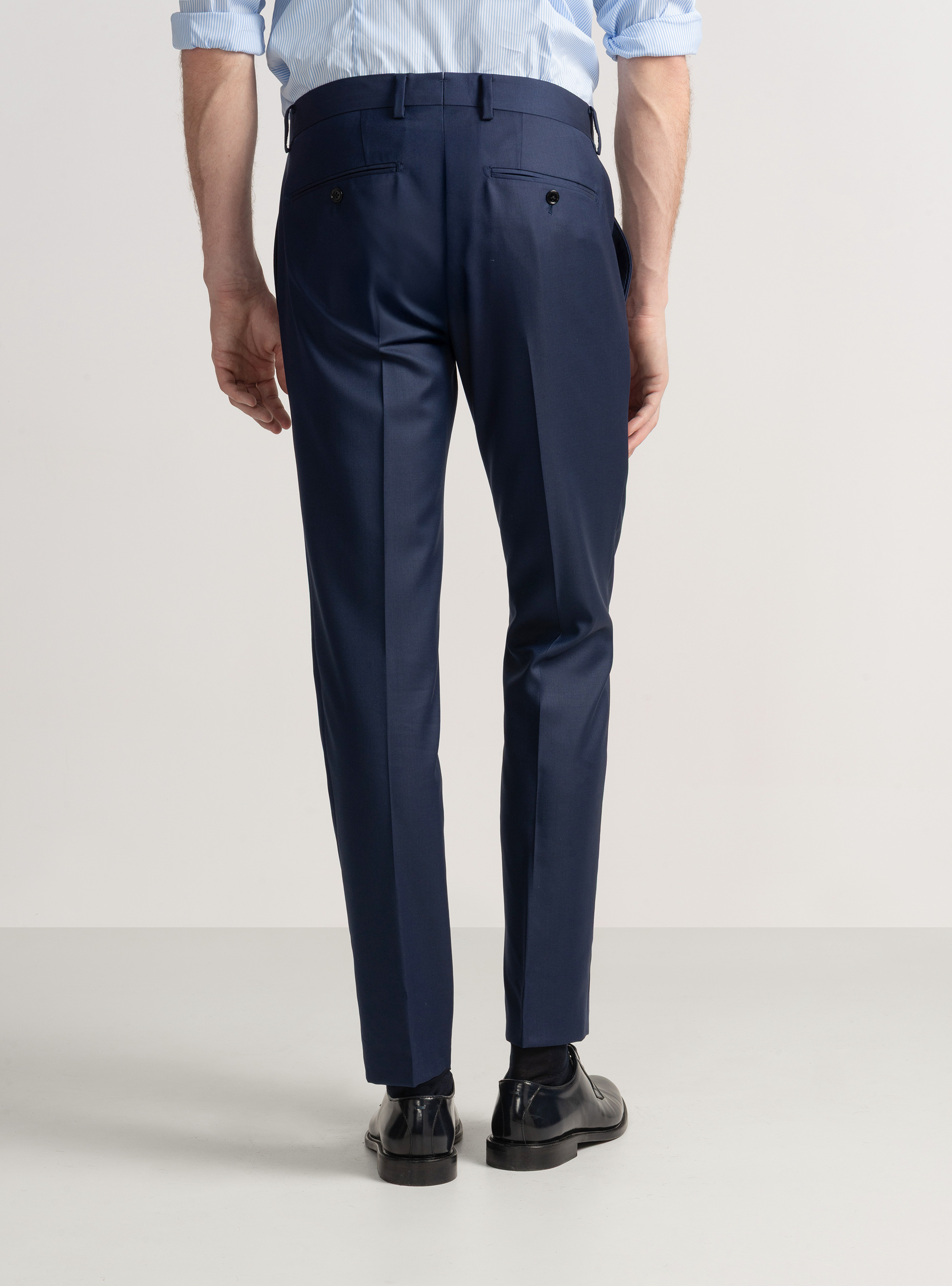 Pantaloni per abito in pura lana Vitale Barberis Canonico, BASALTO