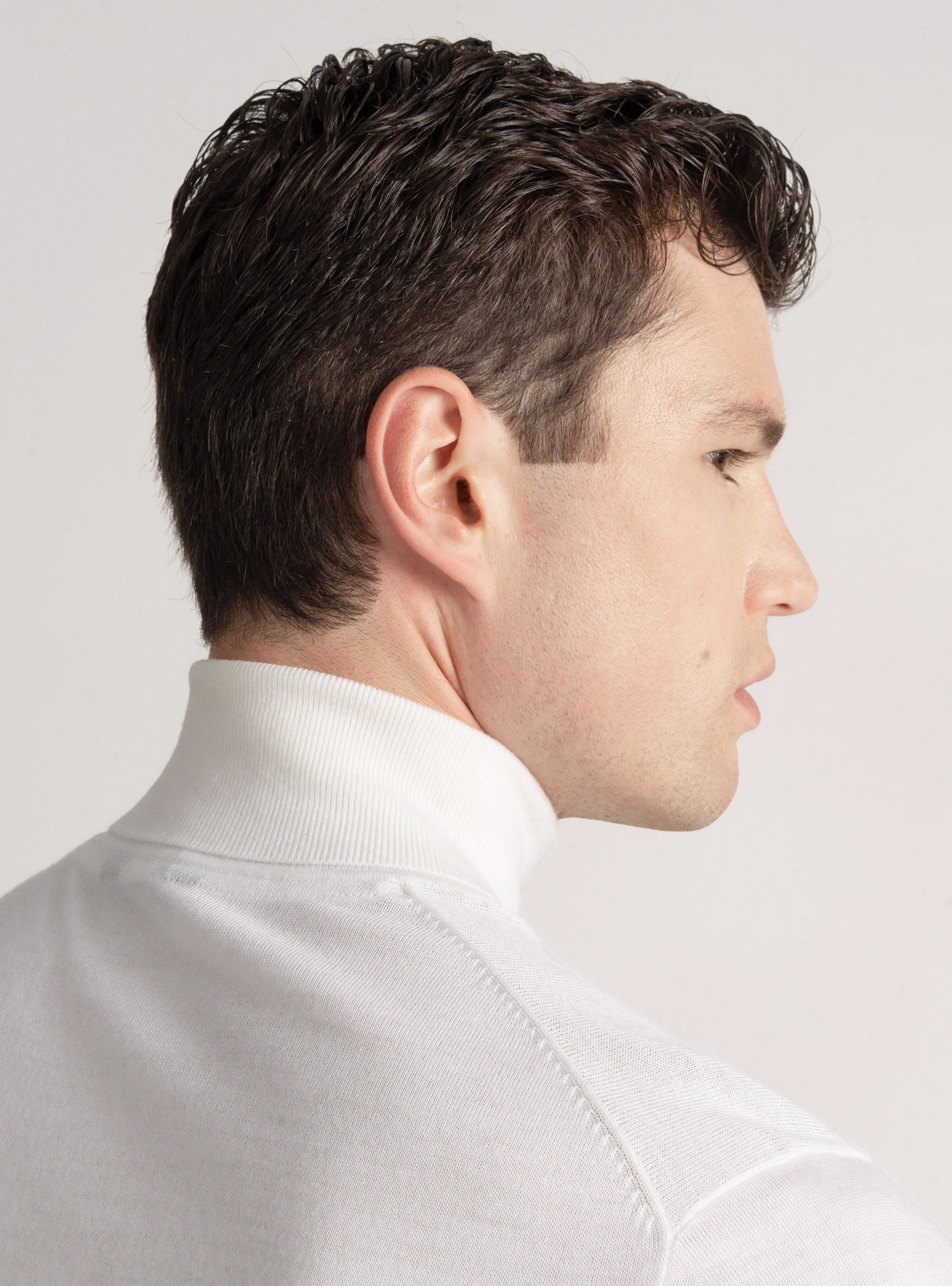 Dolcevita in pura lana merino extrafine, BIANCO