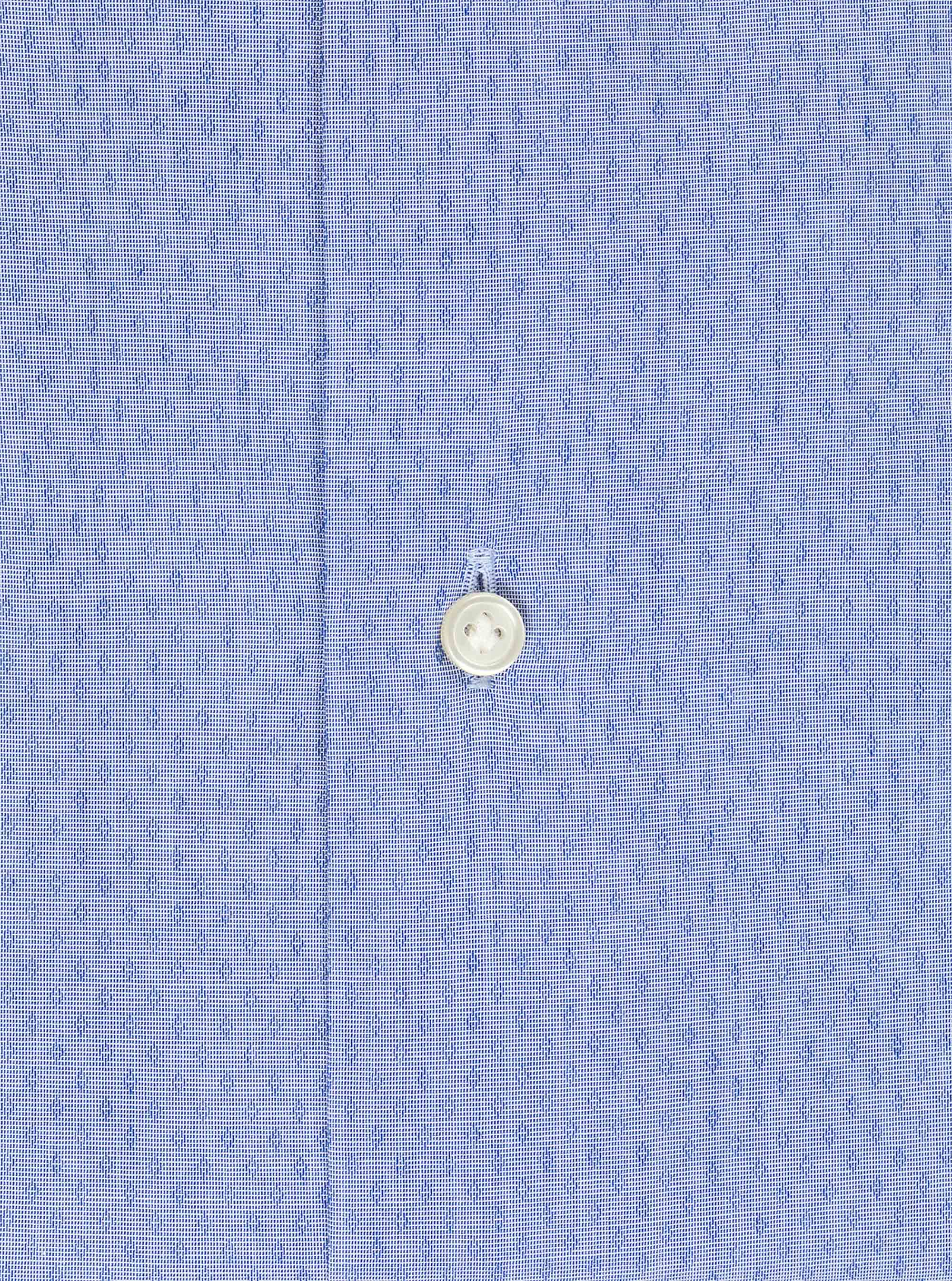 Chemise &agrave; col fran&ccedil;ais en coton fil coup&eacute;, BLEU CIEL