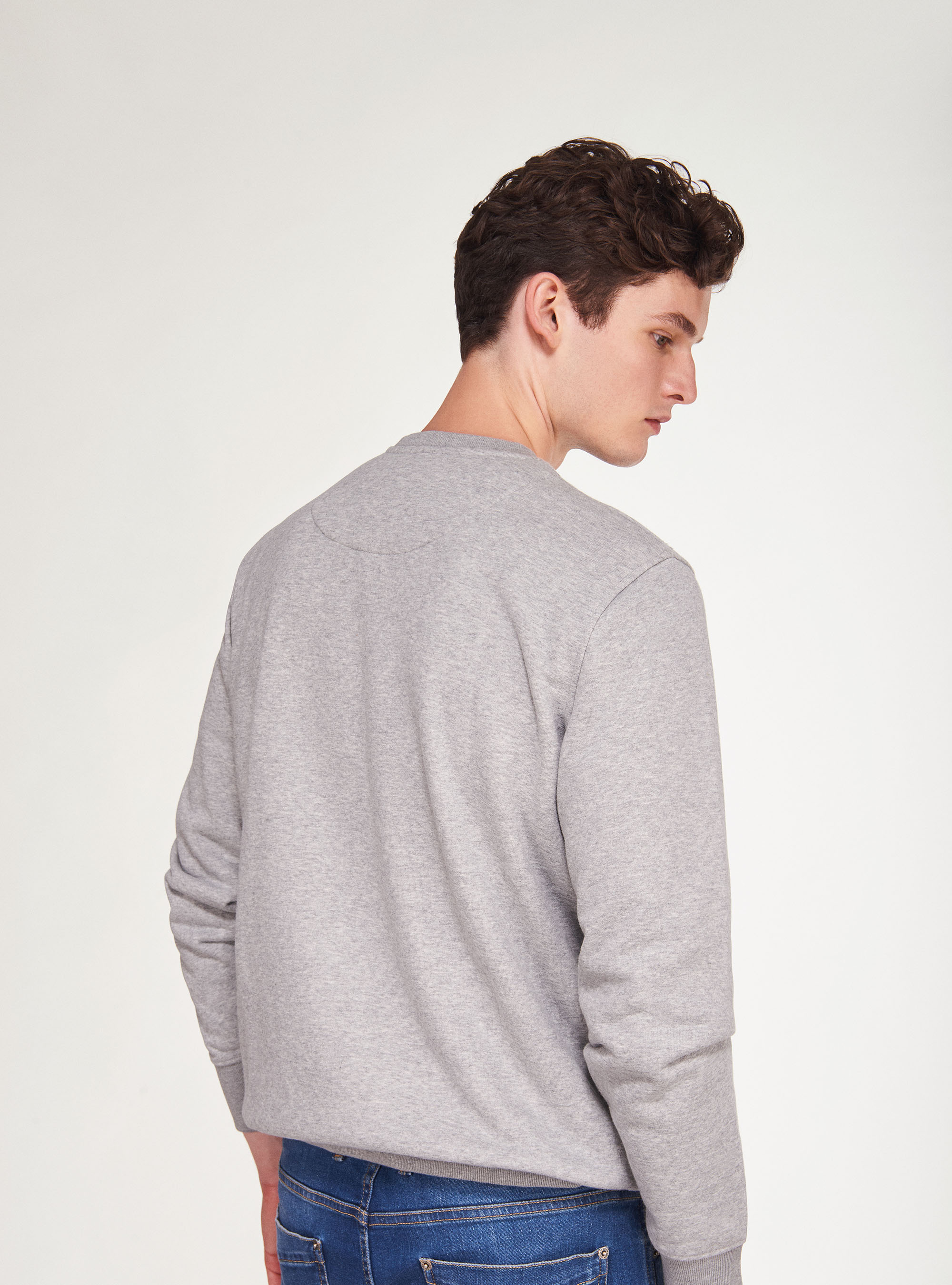 Felpa girocollo, GRIGIO CHIARO