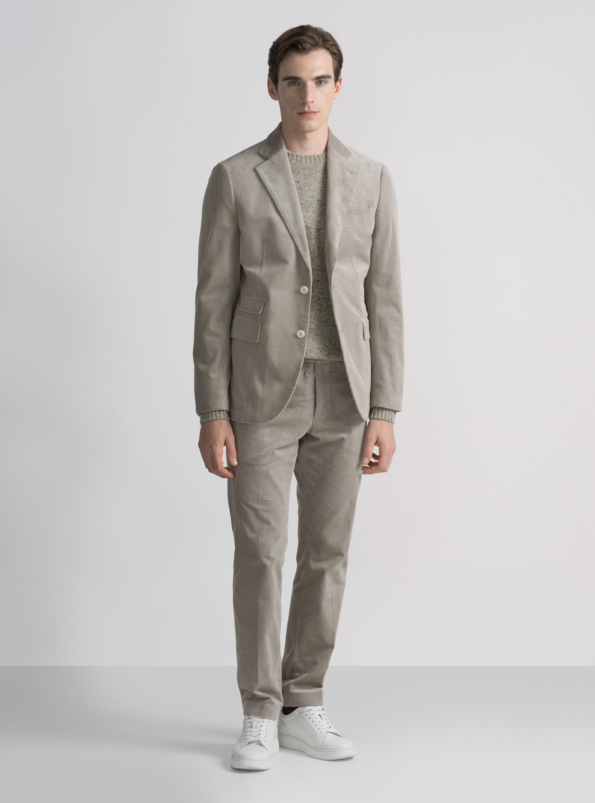 Giacca in velluto a coste di Duca Visconti di Modrone, GRIGIO CHIARO 0256C