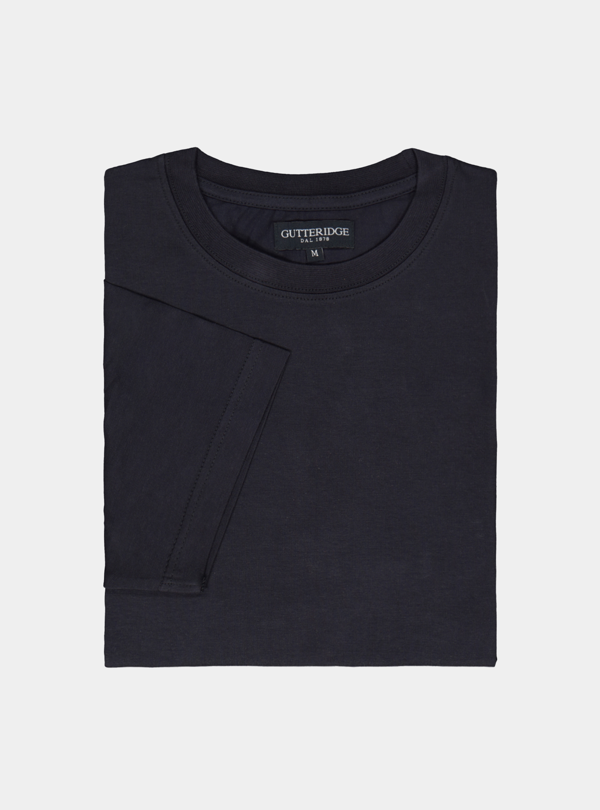 Gutteridge - Tshirt in jersey di cotone tinta unita, Unisex, Blu Navy, Taglia: S