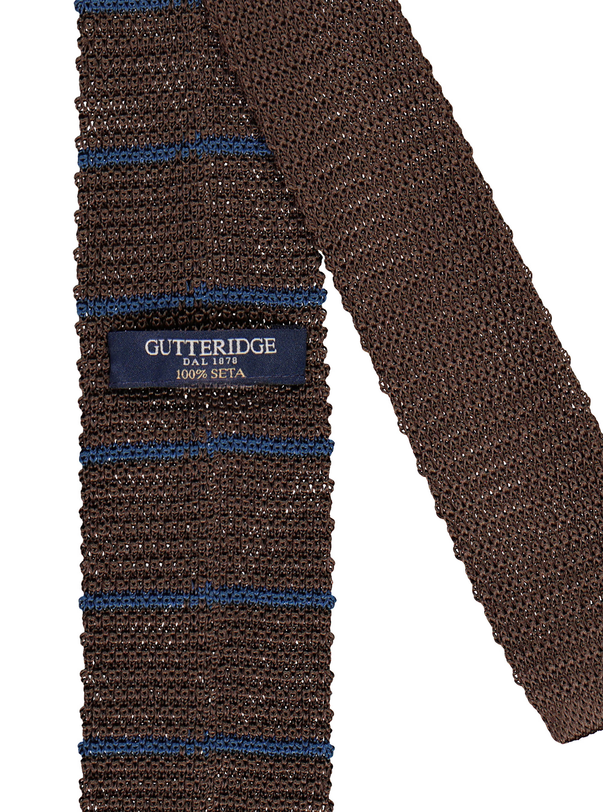 Cravatta a maglia rigata, BROWN/BLUE B091