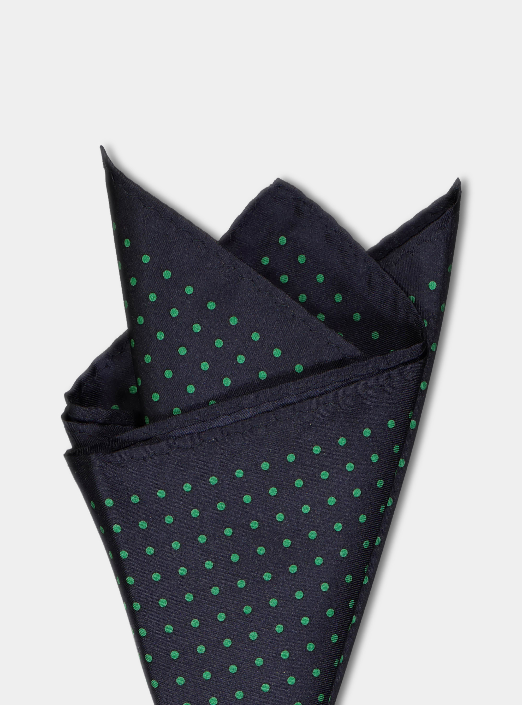 Pochette pois in seta, VERDE