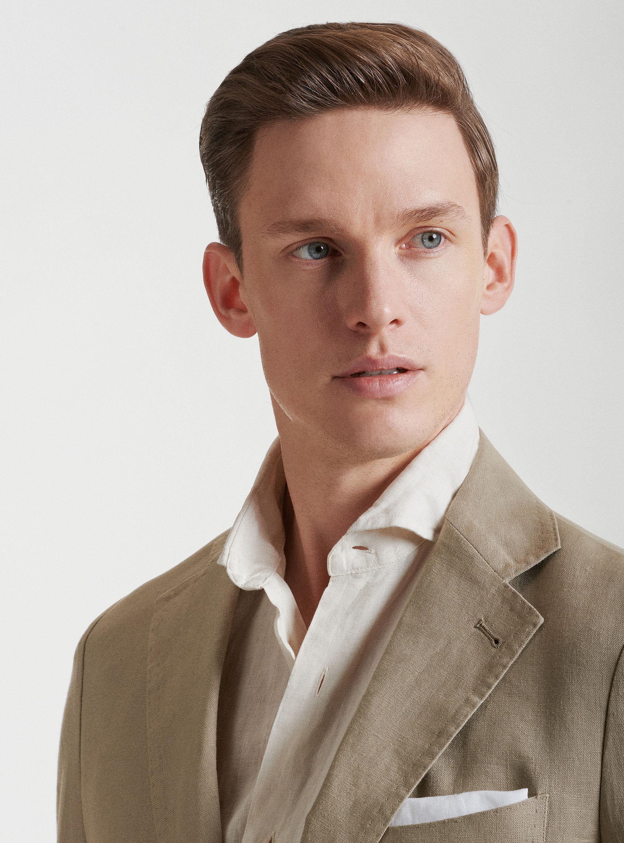 Pure linen suit blazer, MUD