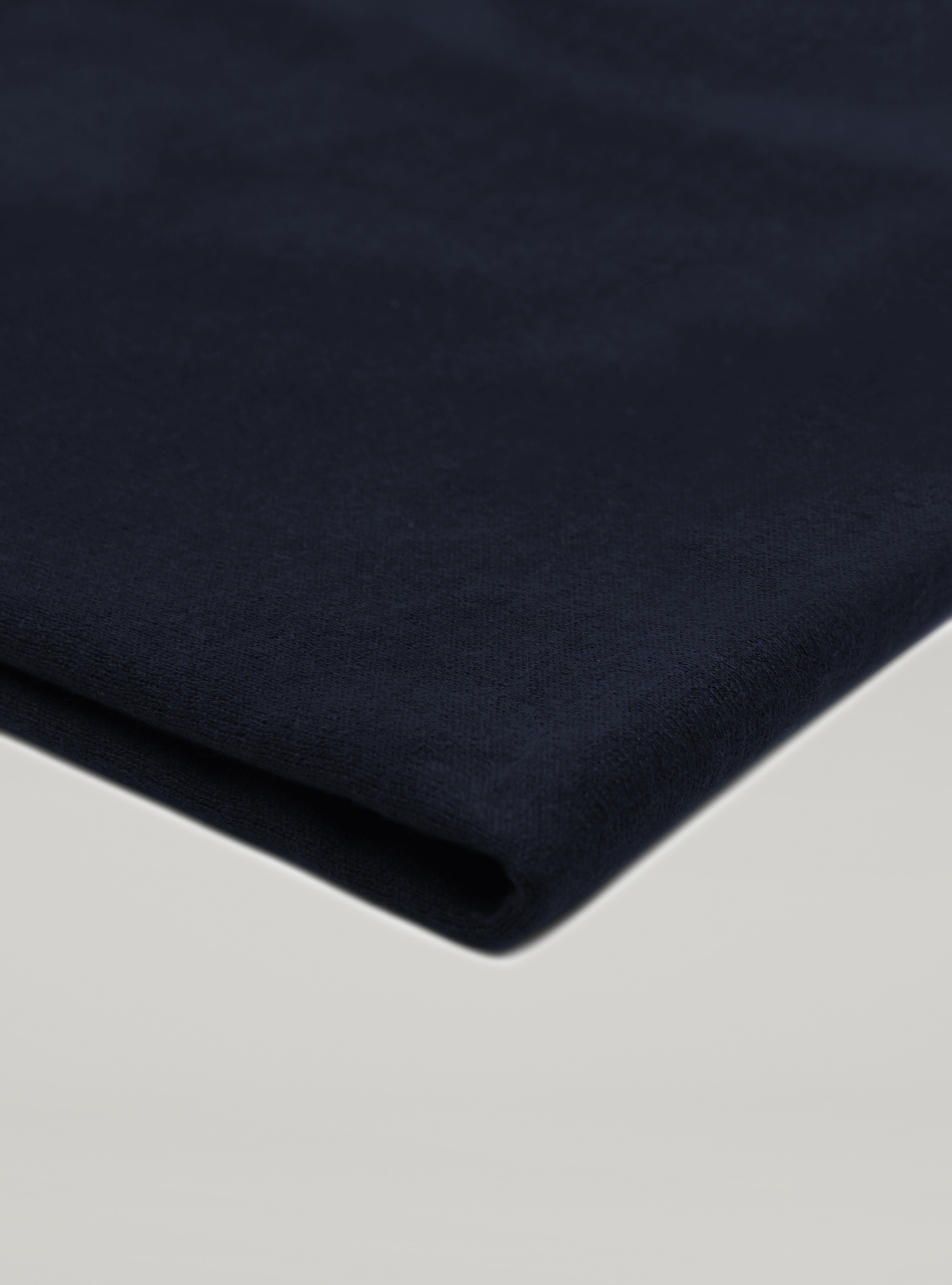Maglia scollo a v in cotone seta e cashmere, BLU NAVY