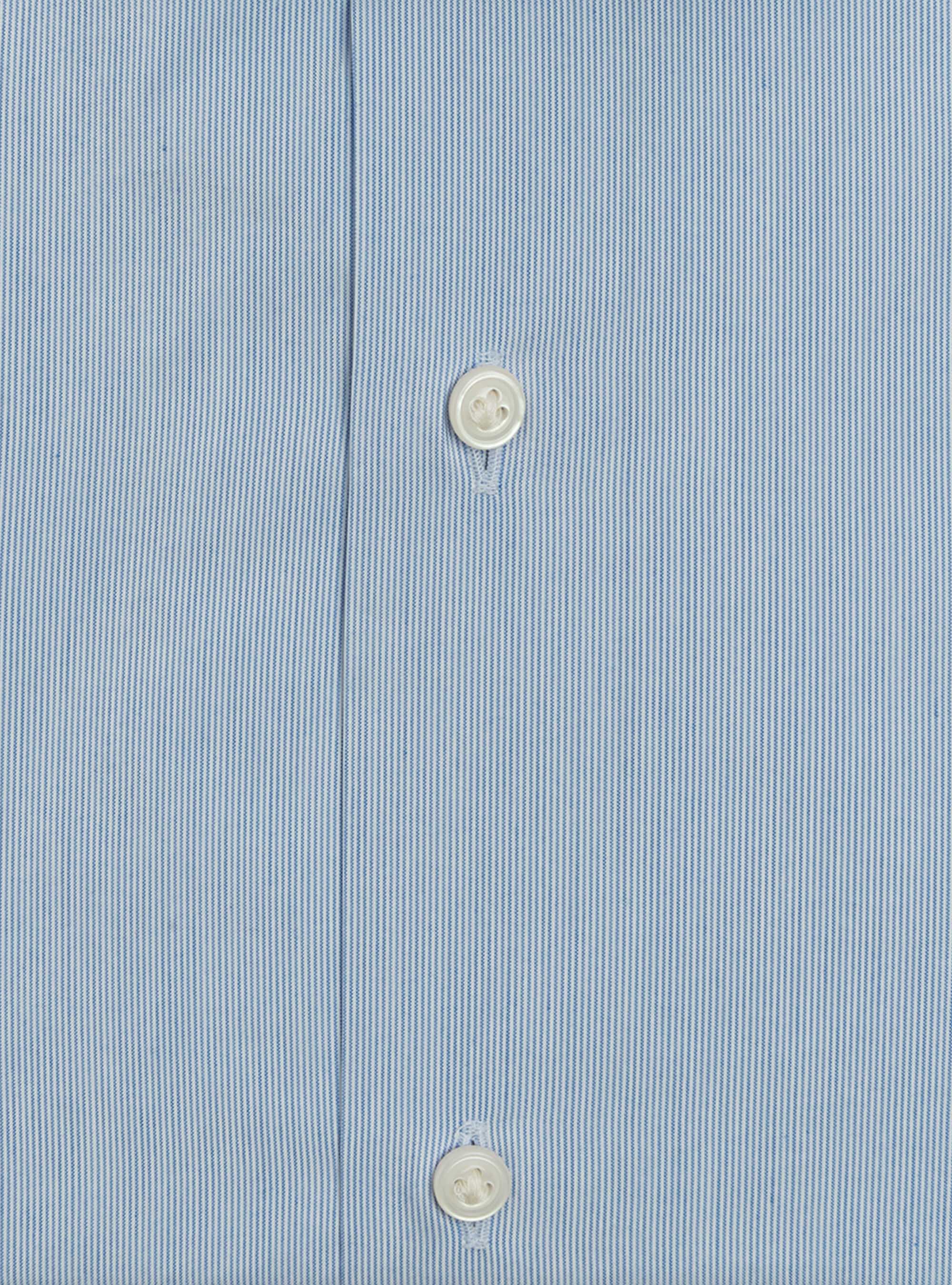 Camicia collo francese in misto cotone EcoMade, AZZURRO