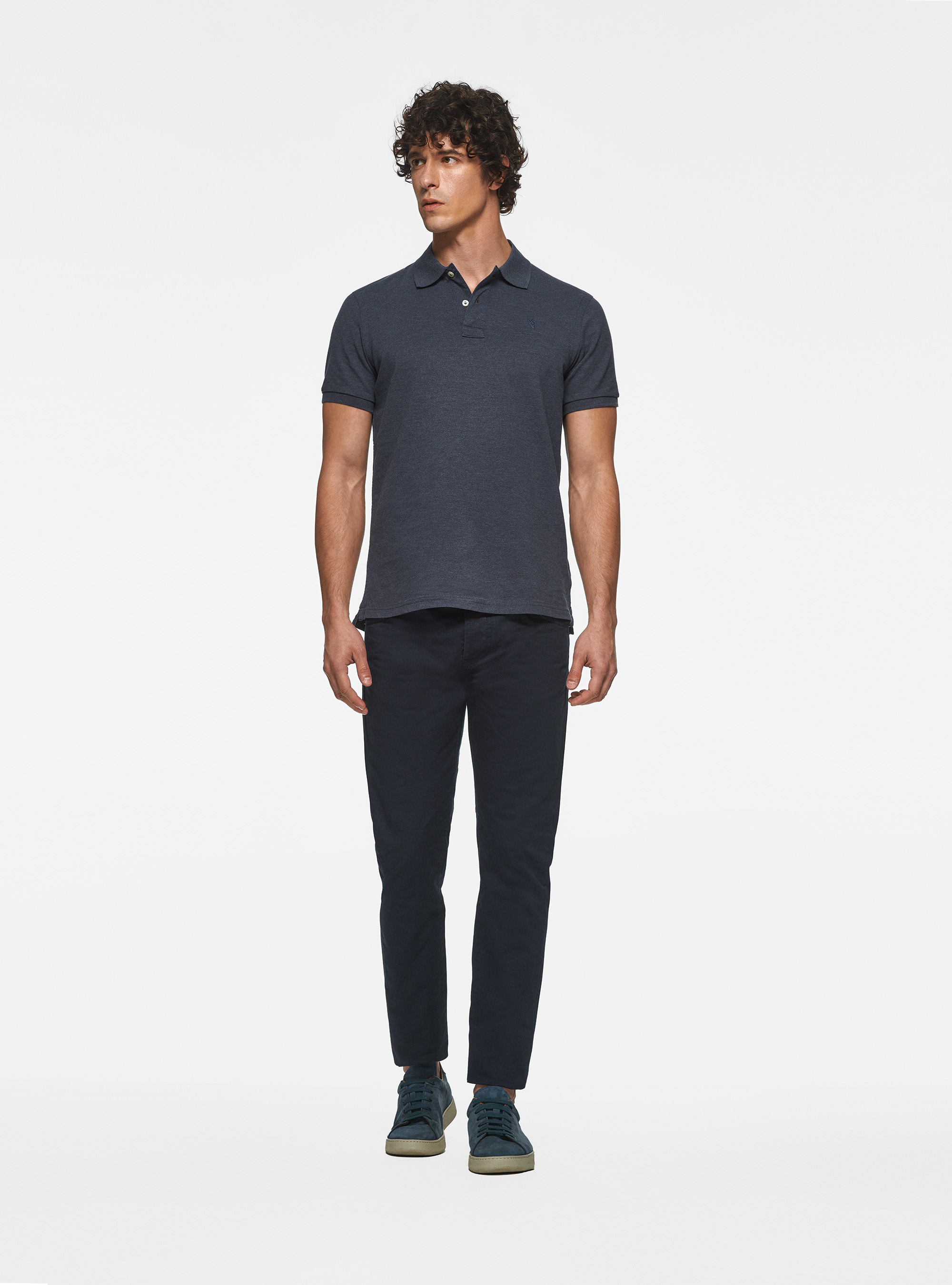 Polo classica in piquet, INCHIOSTRO