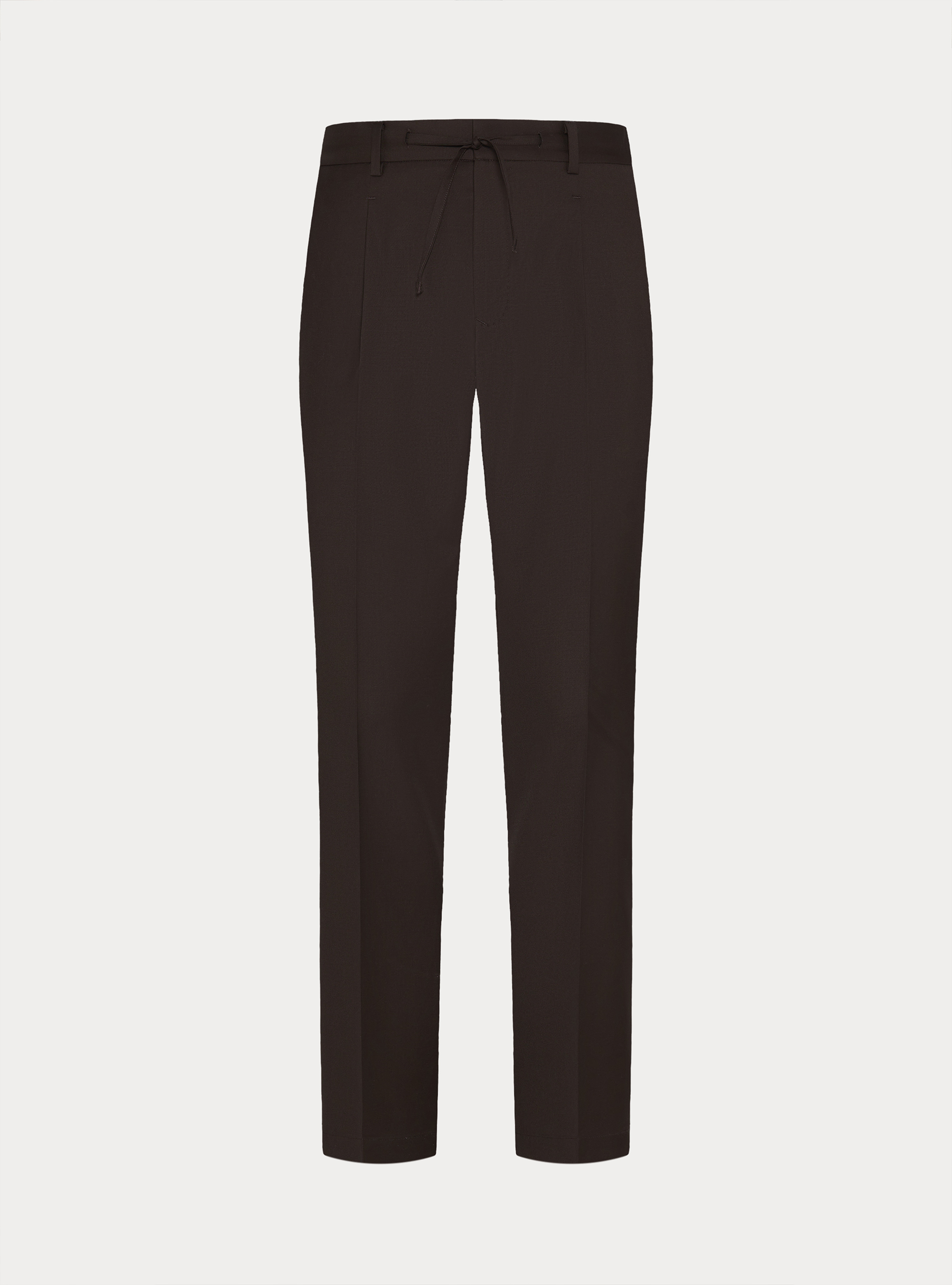 VBC wool drawstring trousers, MARRONE 0508C