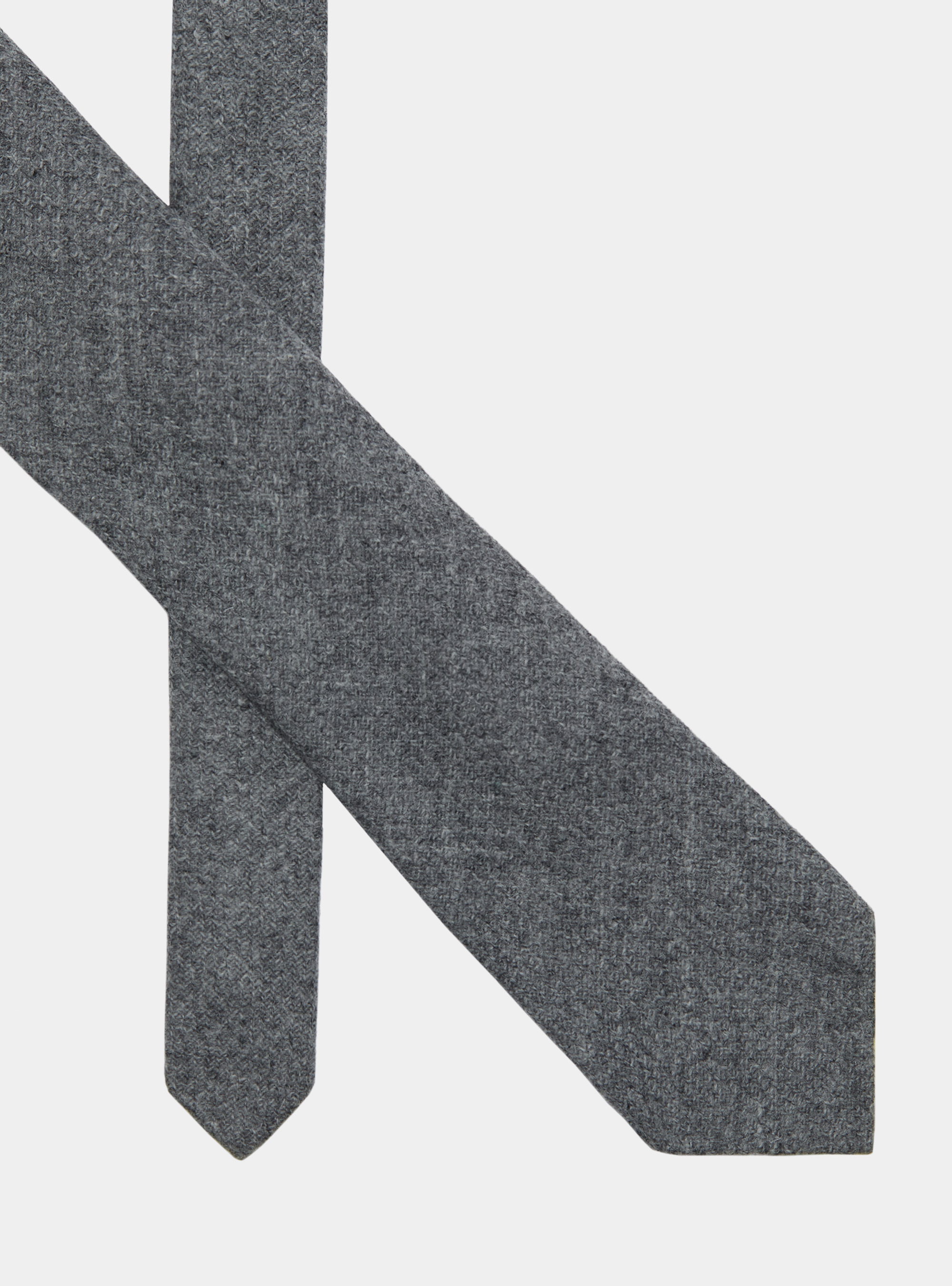 Cravatta in pura lana shetland, GRIGIO CHIARO