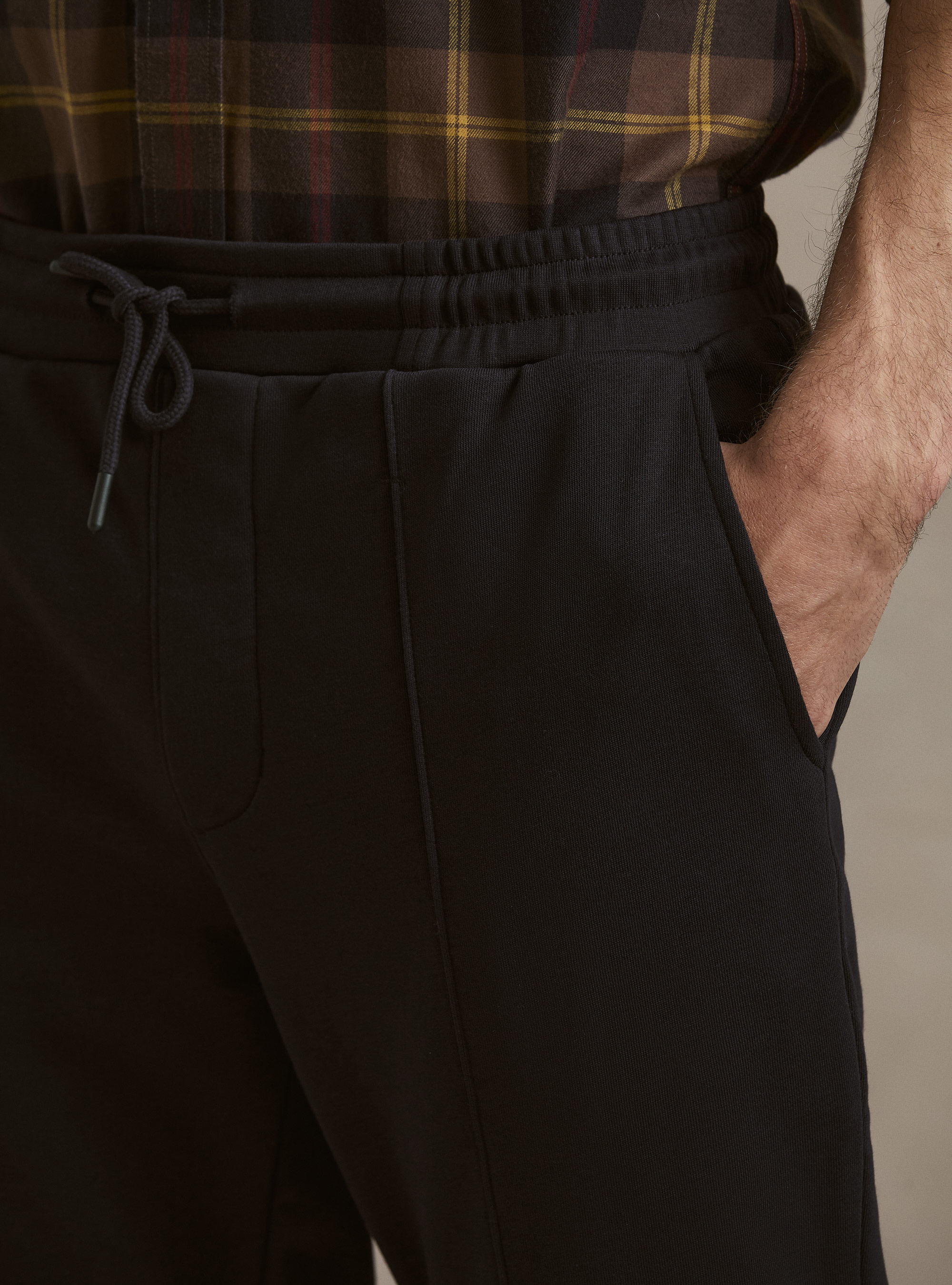 Pantaloni in felpa in misto cotone, BLU NAVY
