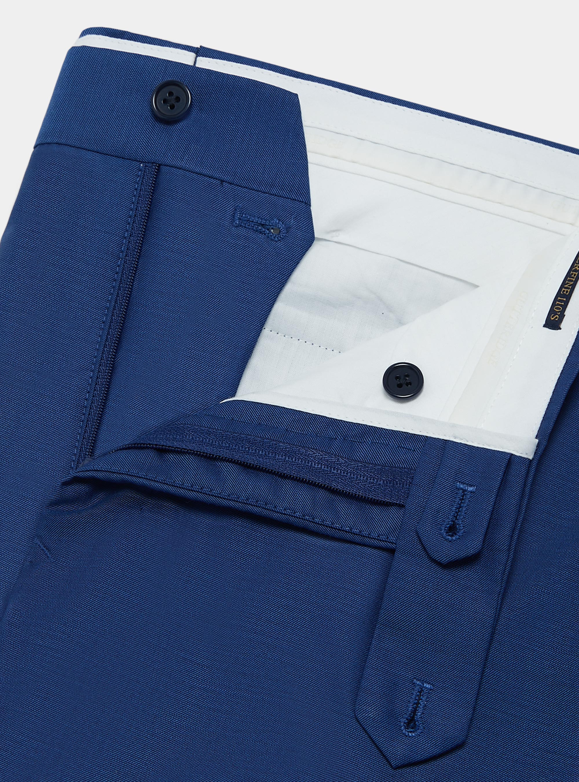 Pantaloni in pura lana superfine 110's, BLU